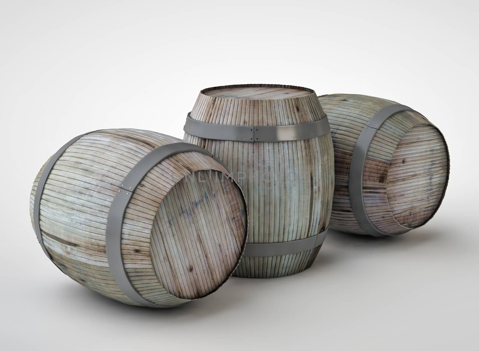 3d render of the beer barrels by xtate