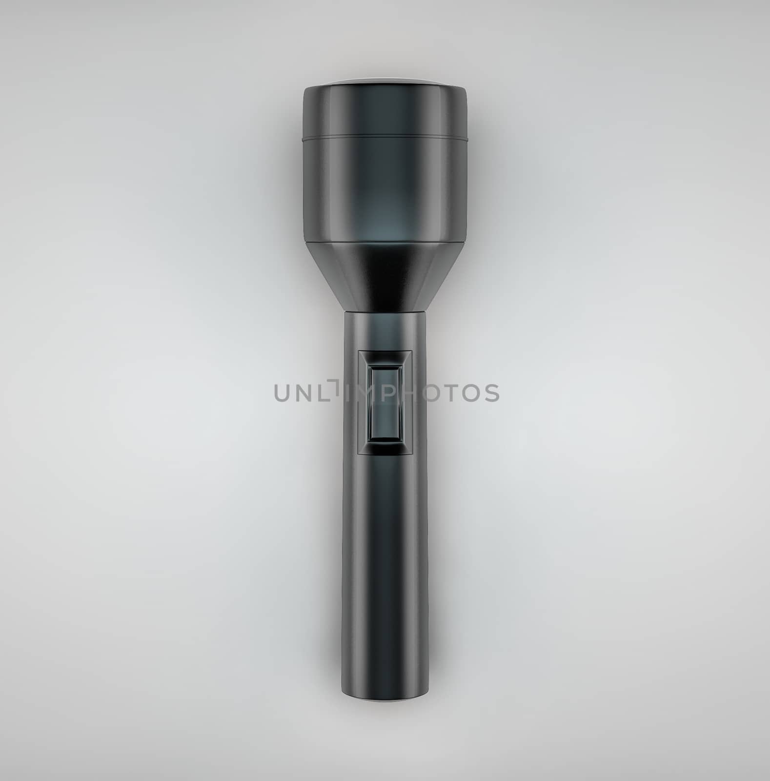 flashlight isolated on a grey background by xtate