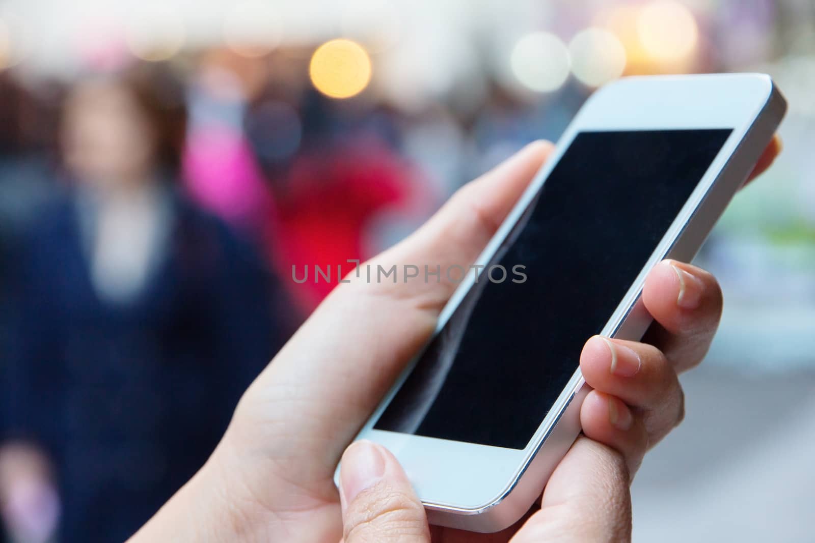 Close up image of Woman Using a Smart Phone
