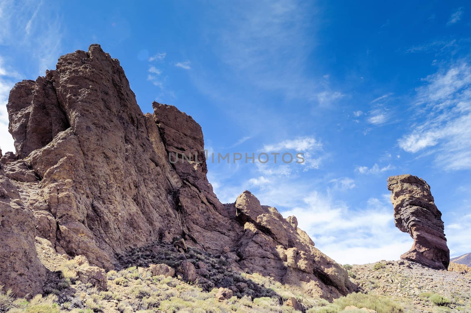 Mountain landscape of Teide National Park. Tenerife, Canary Islands