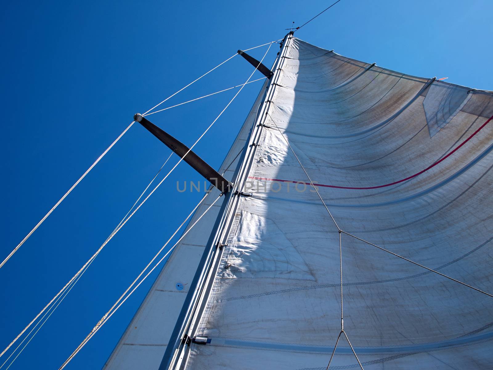 Sail of a sailing boat against sky great sea sport image    