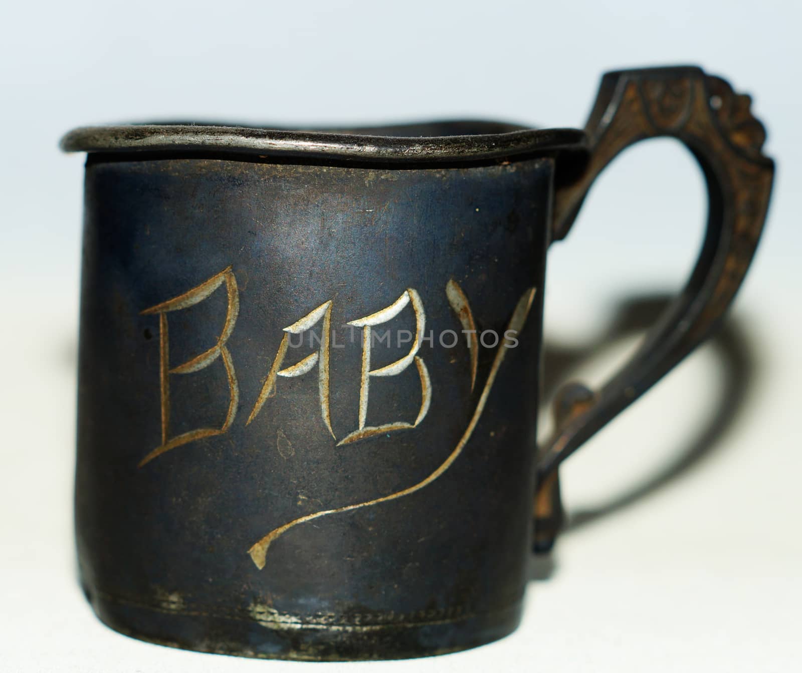 Old pewter baby cup