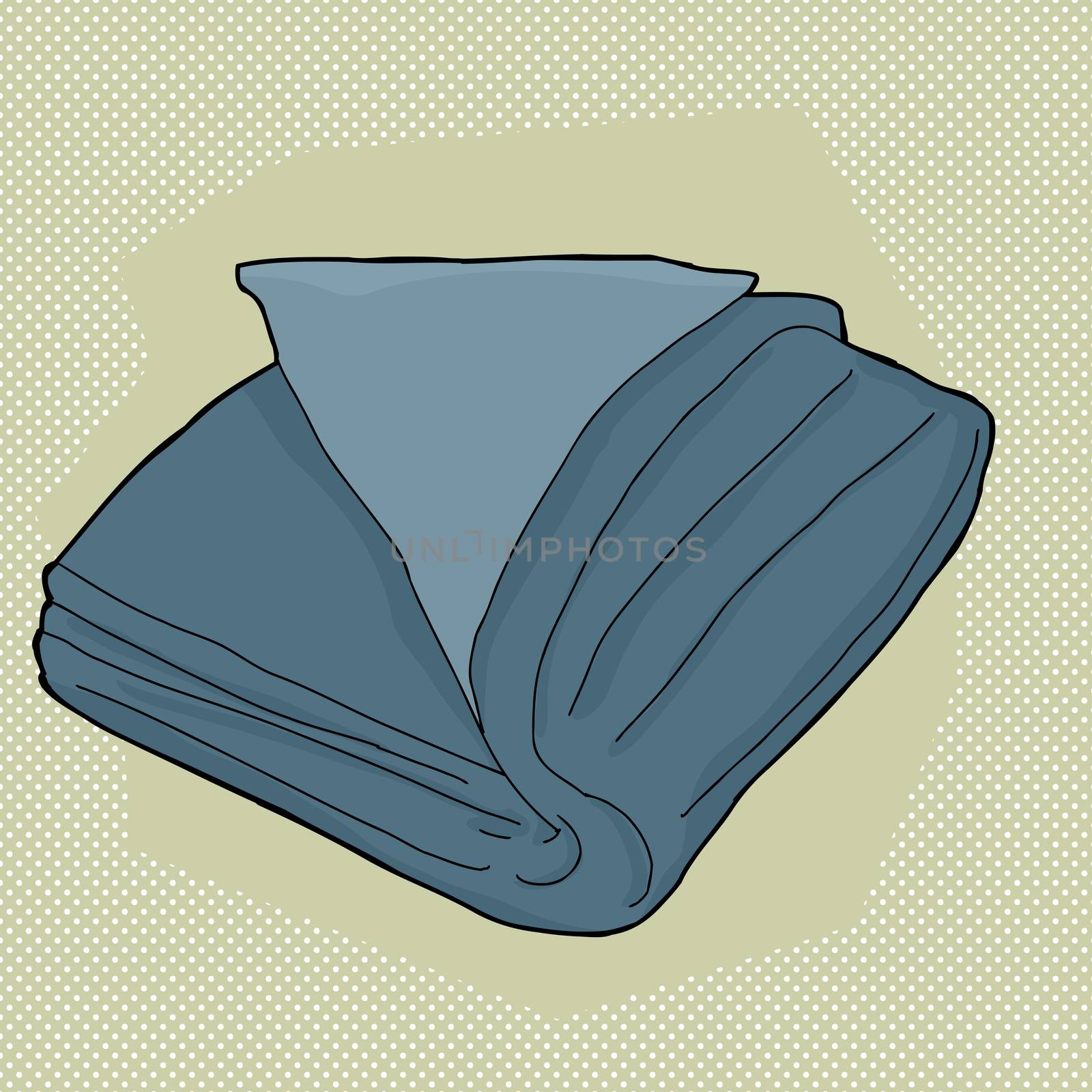 Blue Folded Towel by TheBlackRhino