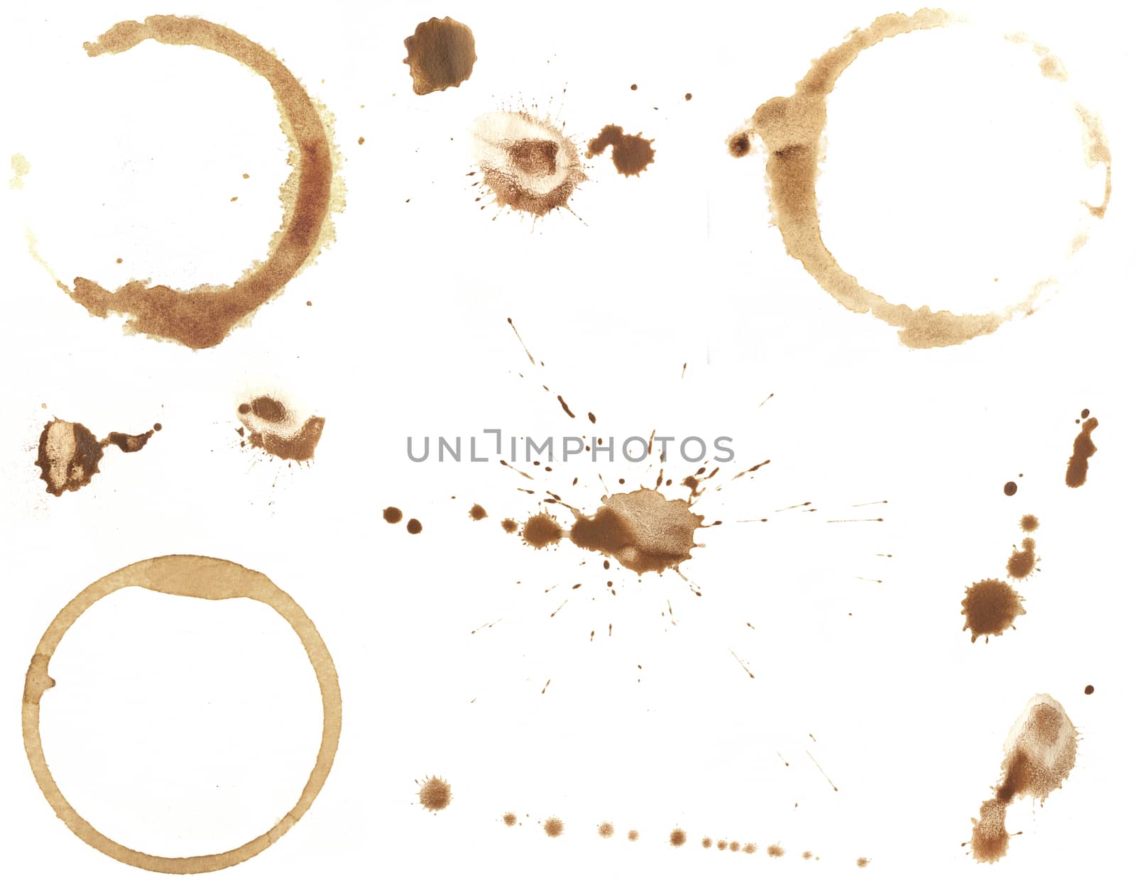 Coffee Rings and Splatters by Em3