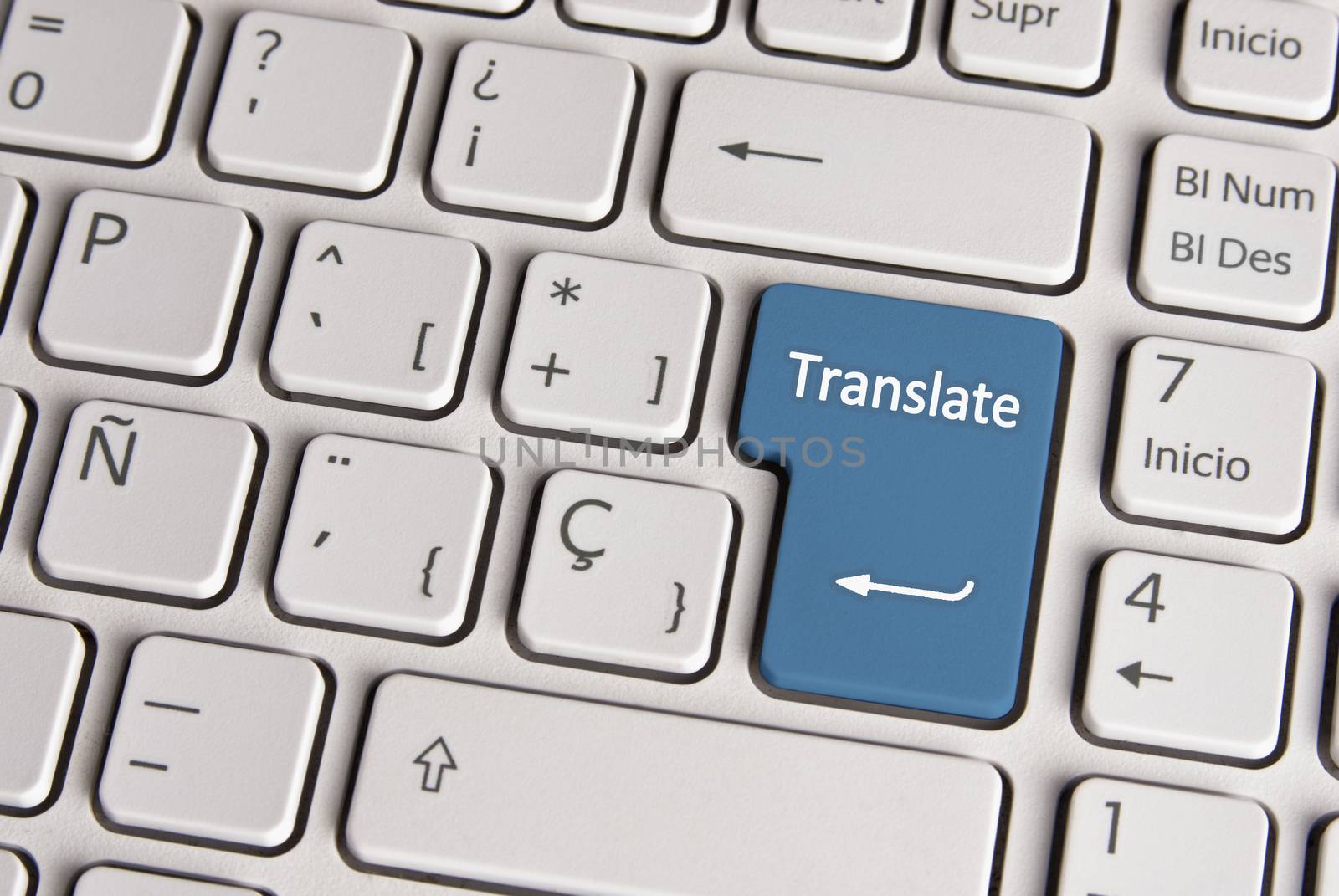 Language concept, translate keyboard key. by cienpies