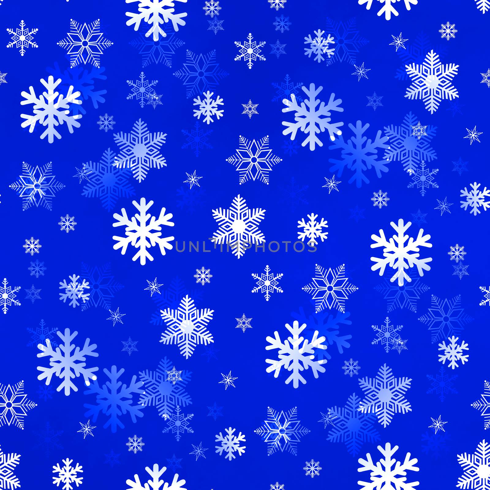 Light blue winter Christmas snowflakes with a seamless pattern as background image.