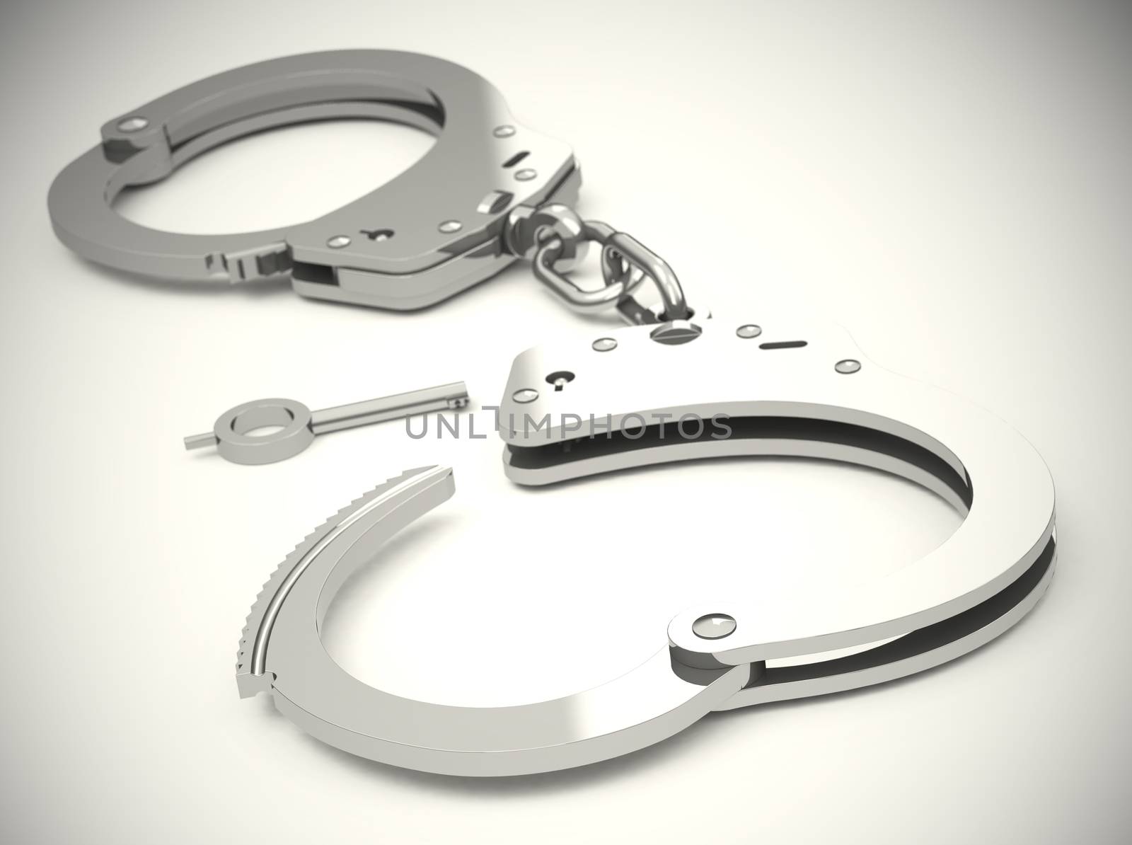 3d generated picture of handcuffs