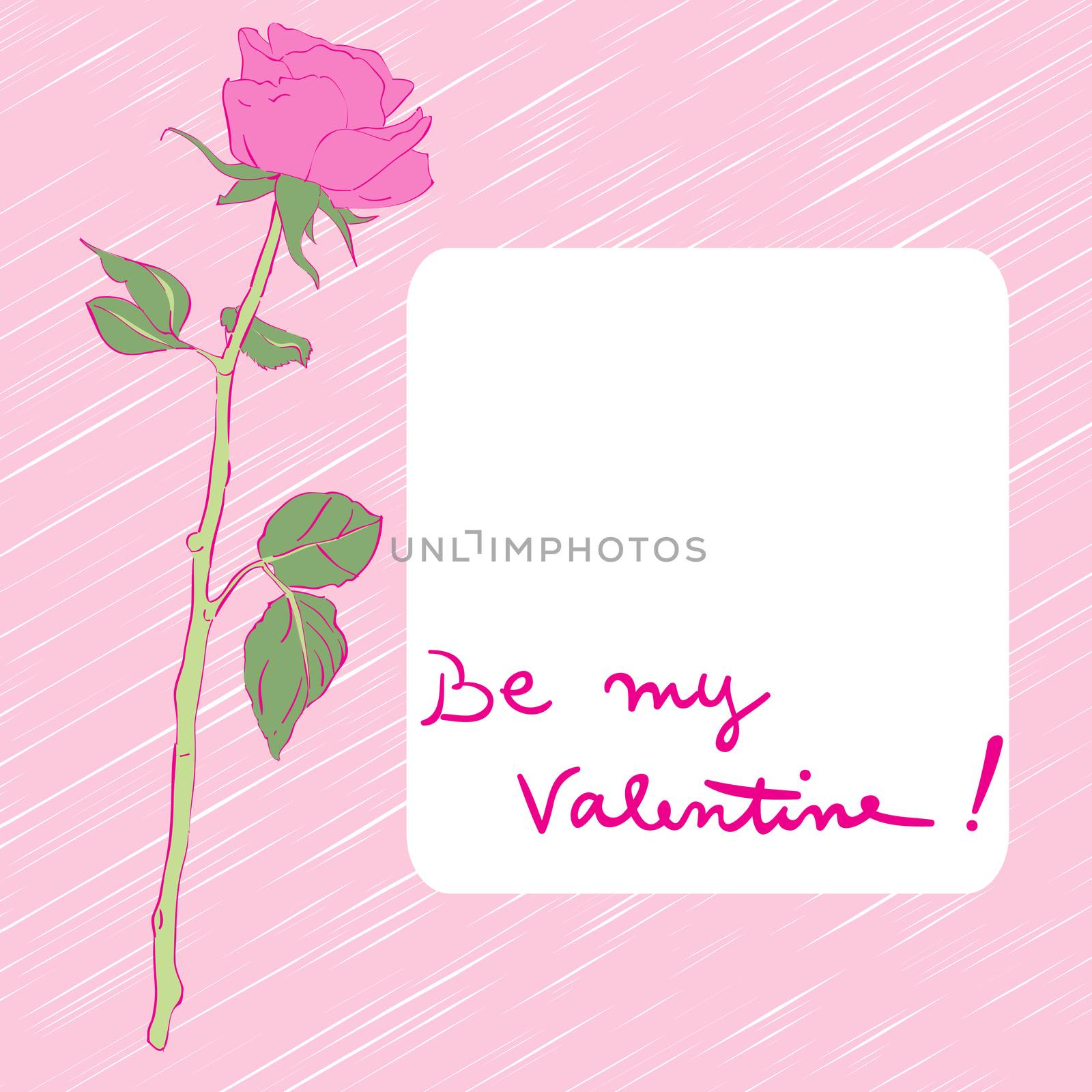 valentine rose card by catacos