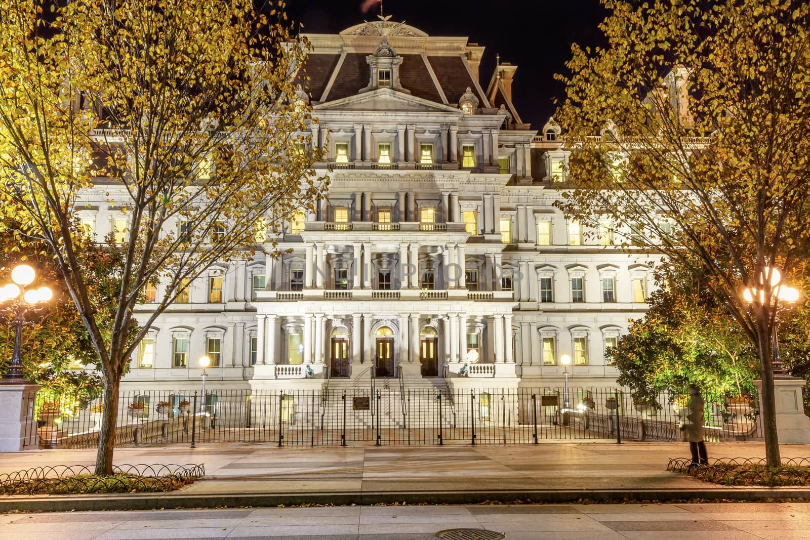 Old Executive Office Building Night Washington DC by bill_perry