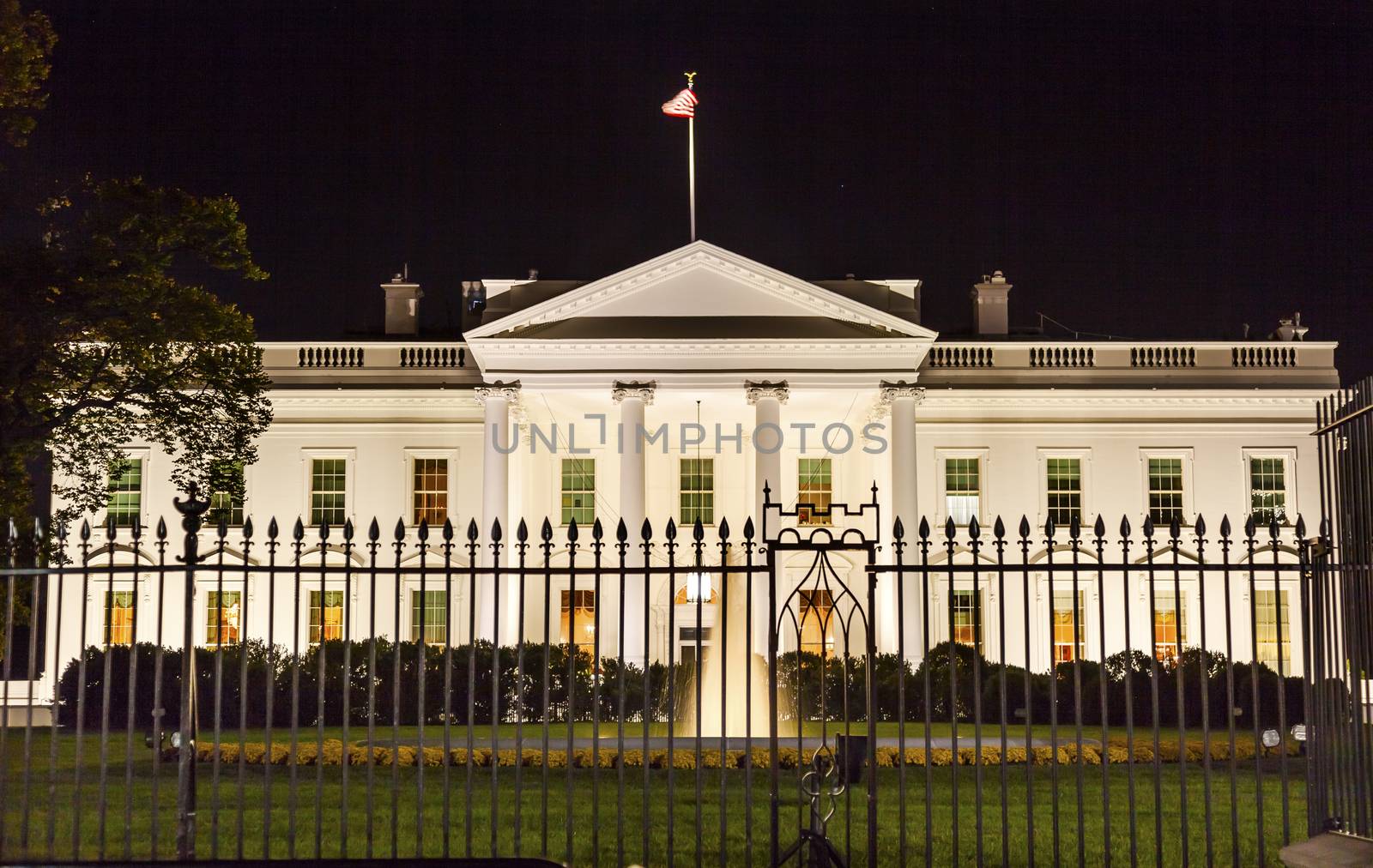 White House Night Pennsylvania Ave Washington DC by bill_perry