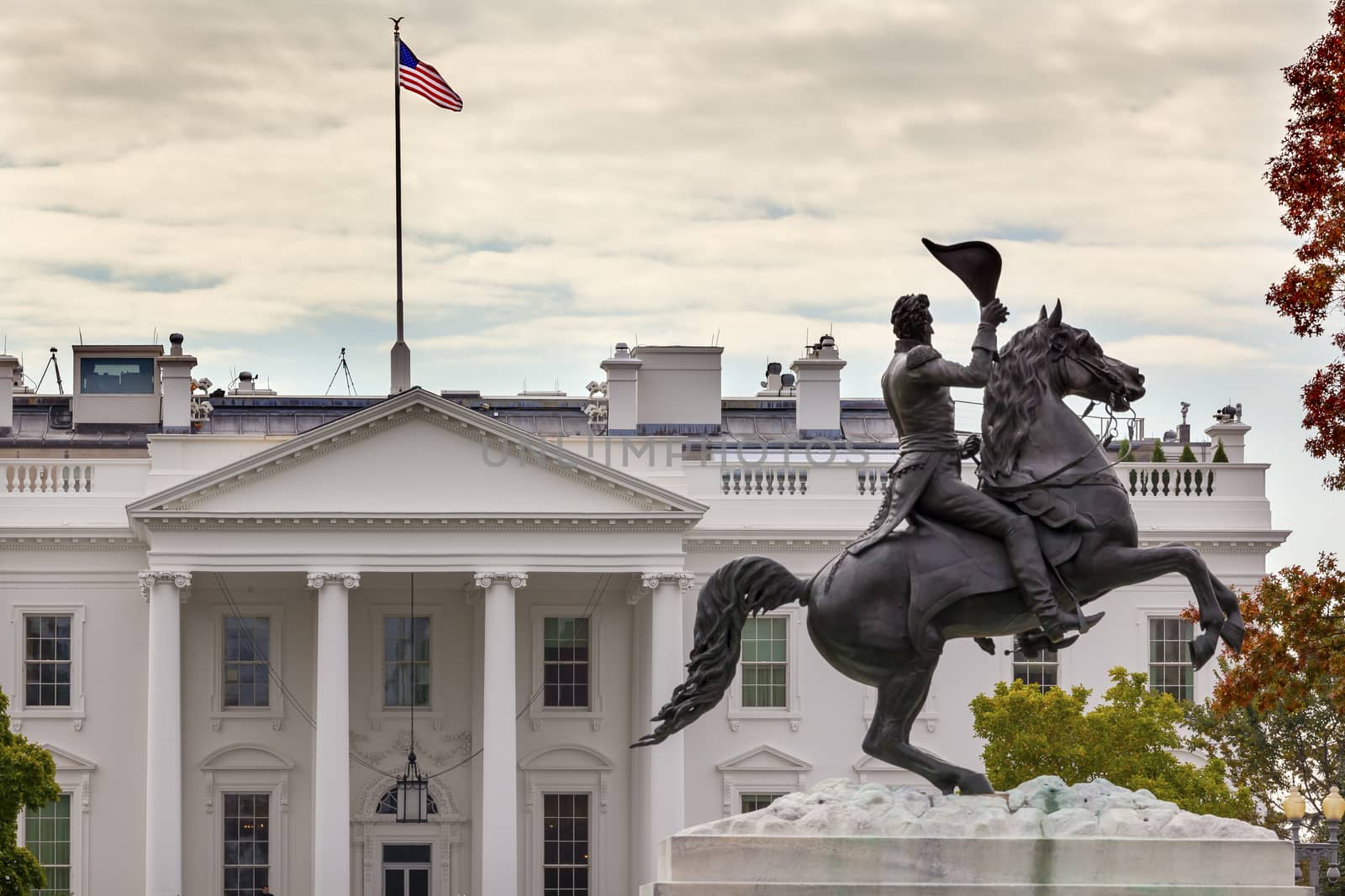 Jackson Statue Lafayette Park White House Autumn Pennsylvania Av by bill_perry