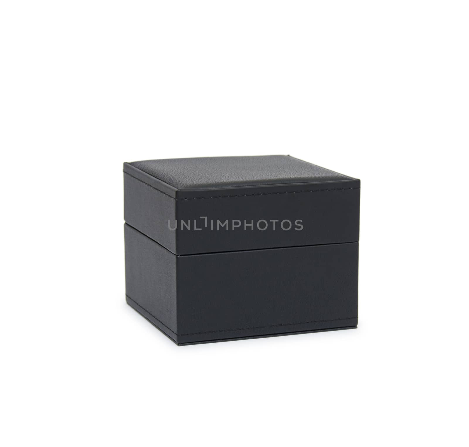 black gift box isolated on white by cocoo