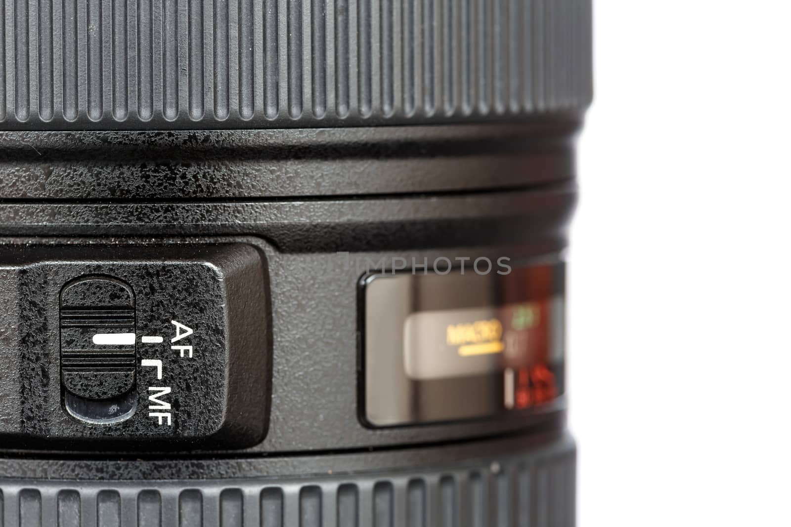 Close up focus button on lens by nanDphanuwat