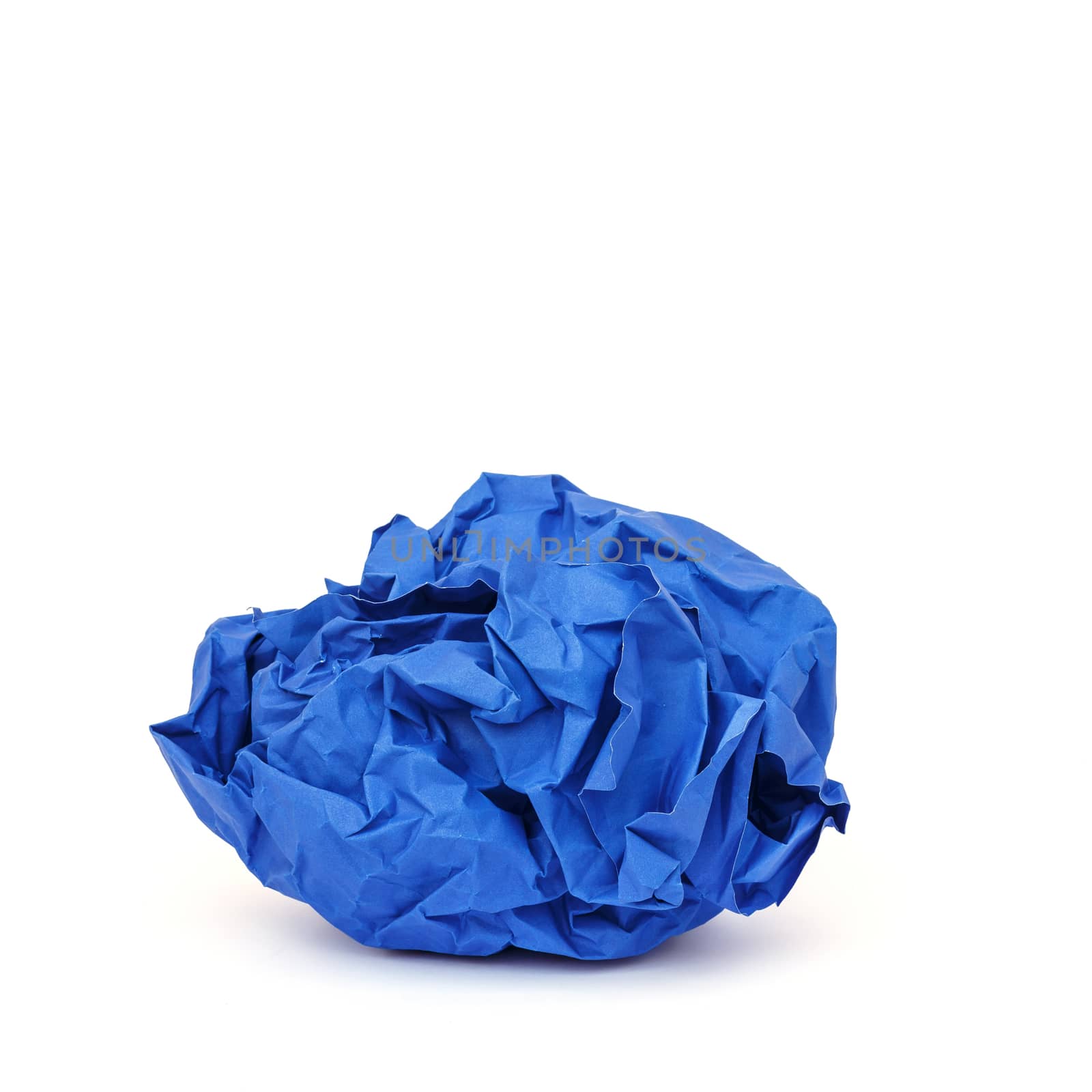 Crumpled paper isolated on white background