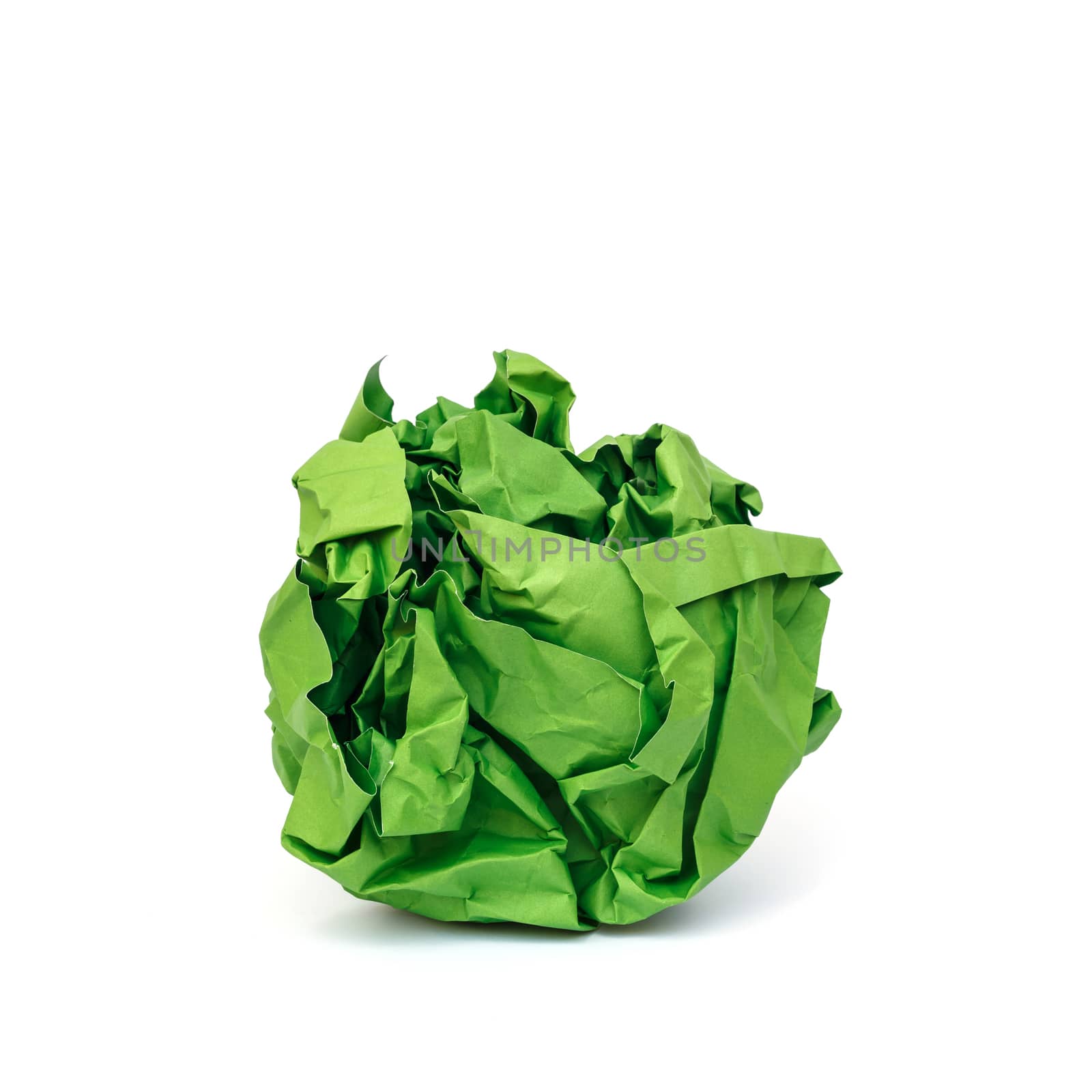 Crumpled paper isolated on white background