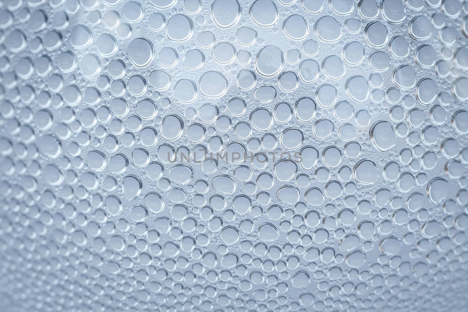 Close up water drop on plastic bottle