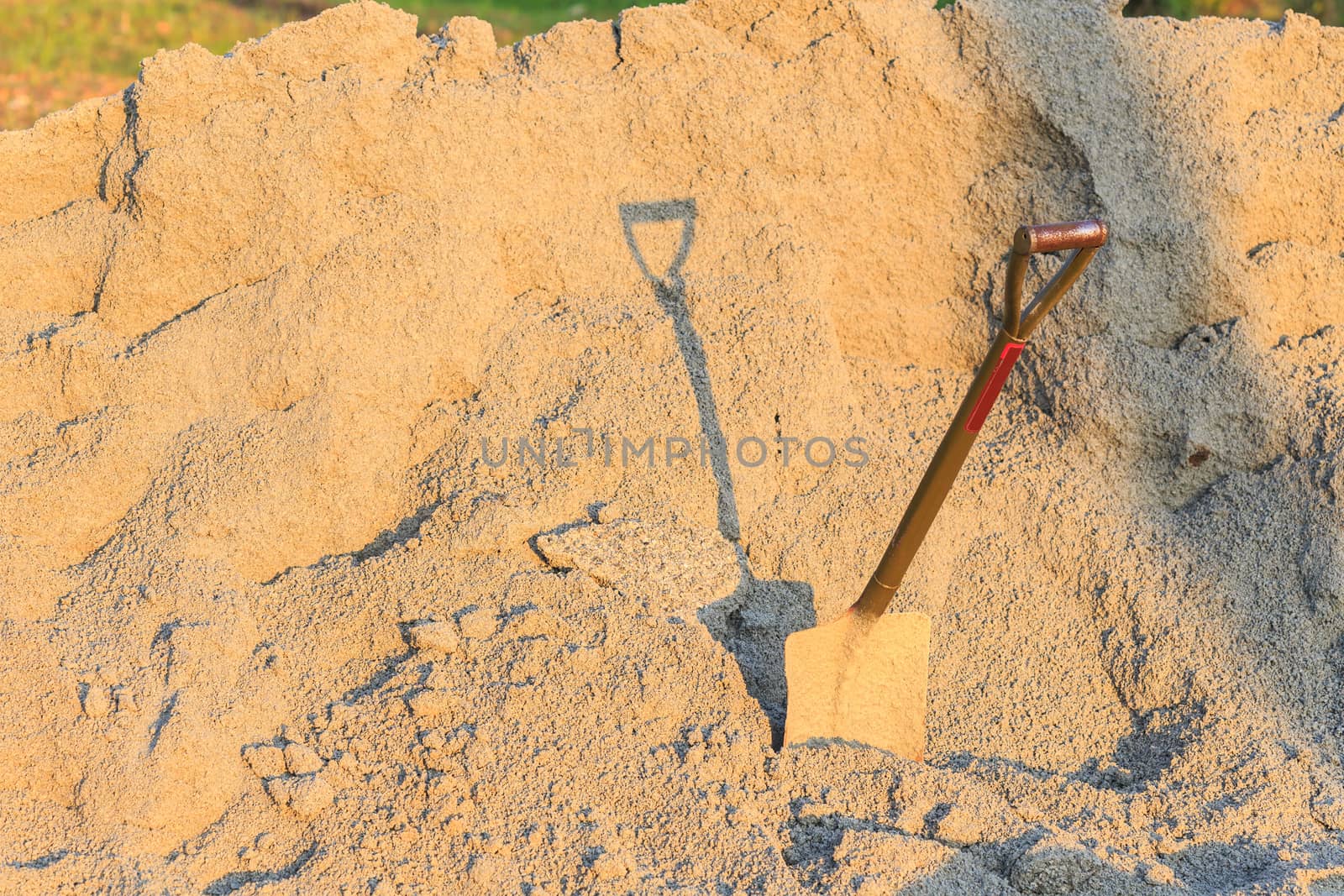 Soil with shovel