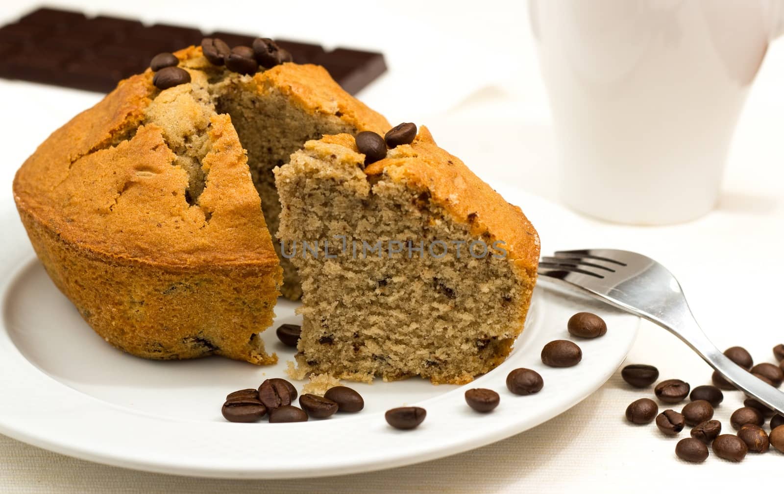 breakfast with coffee cake homemade excellent for a good awakening