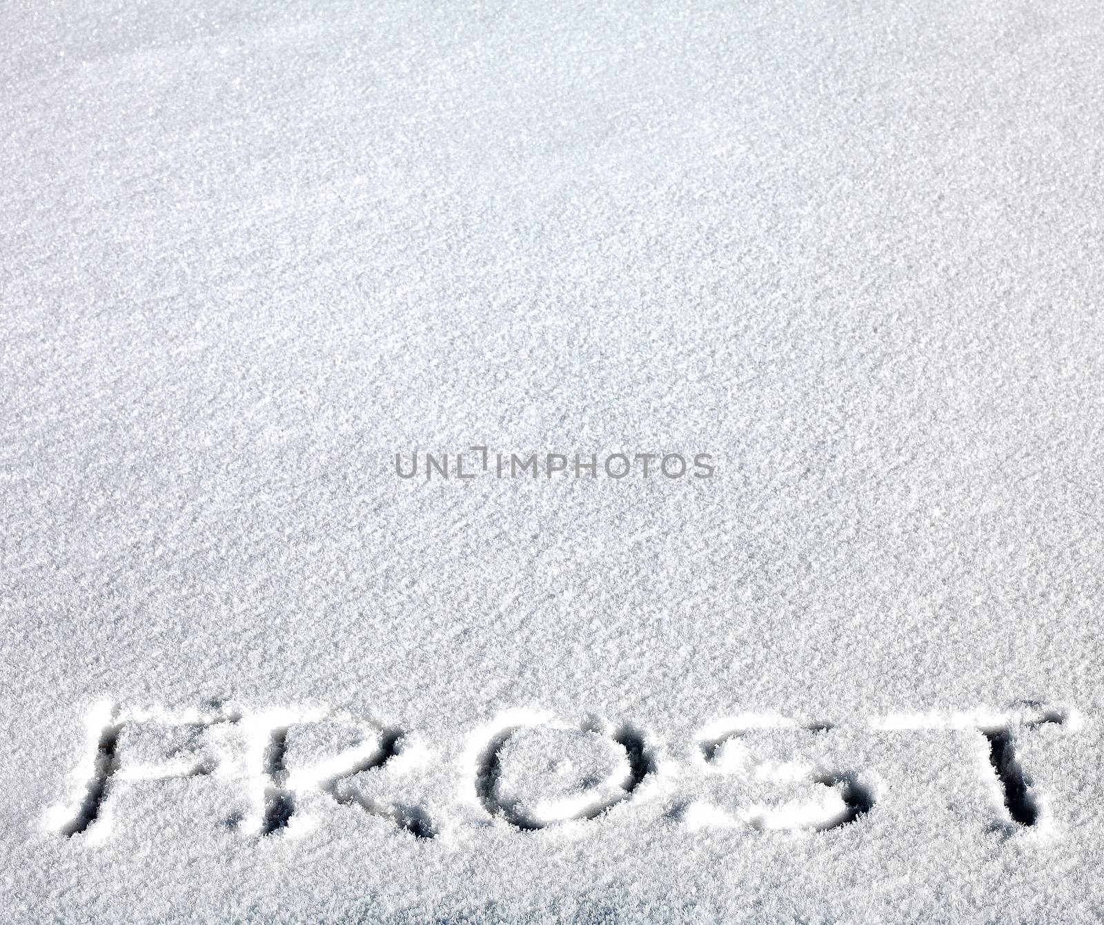 Handwritten Inscription Frost on the Snow