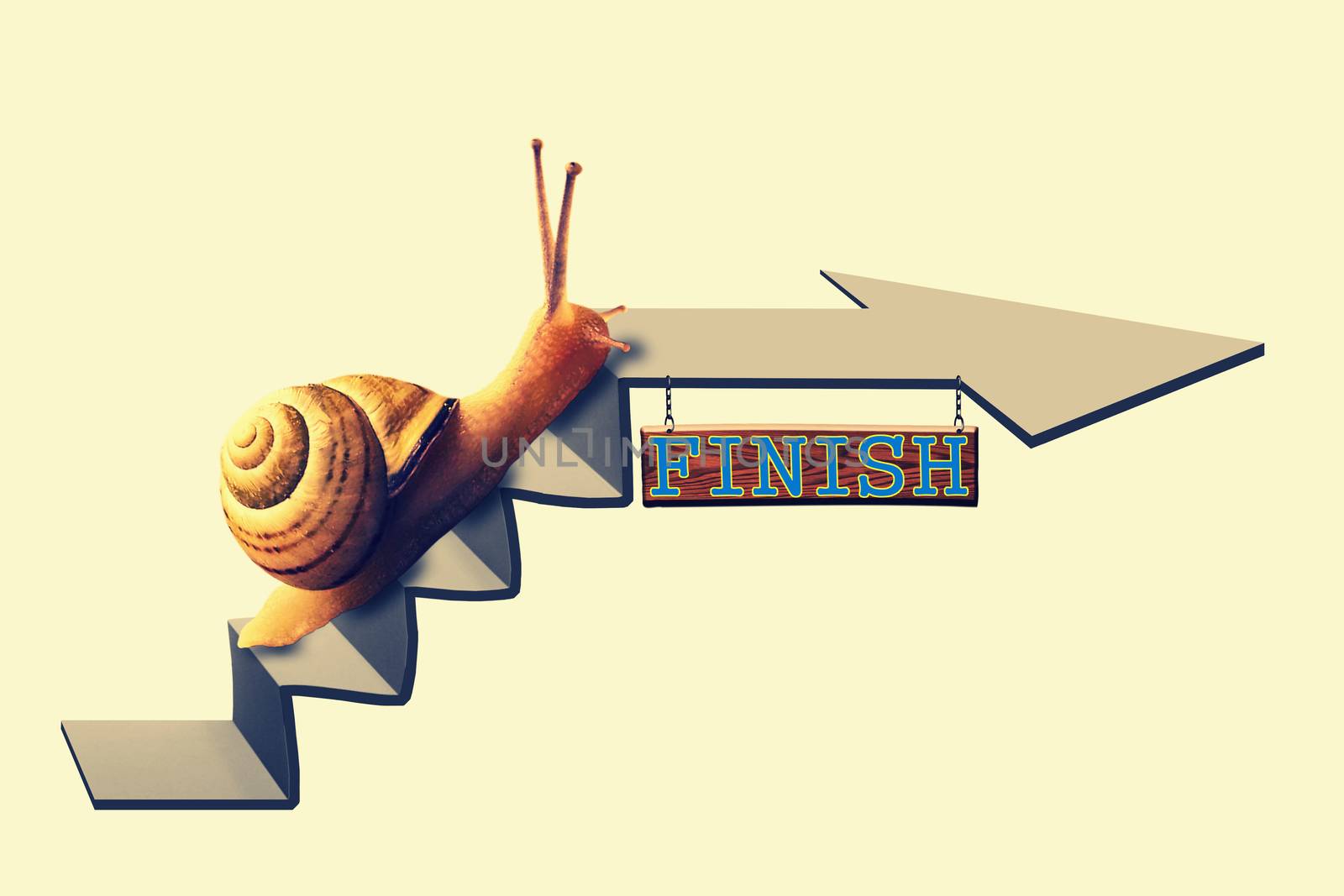 Snail on Staircase by yands