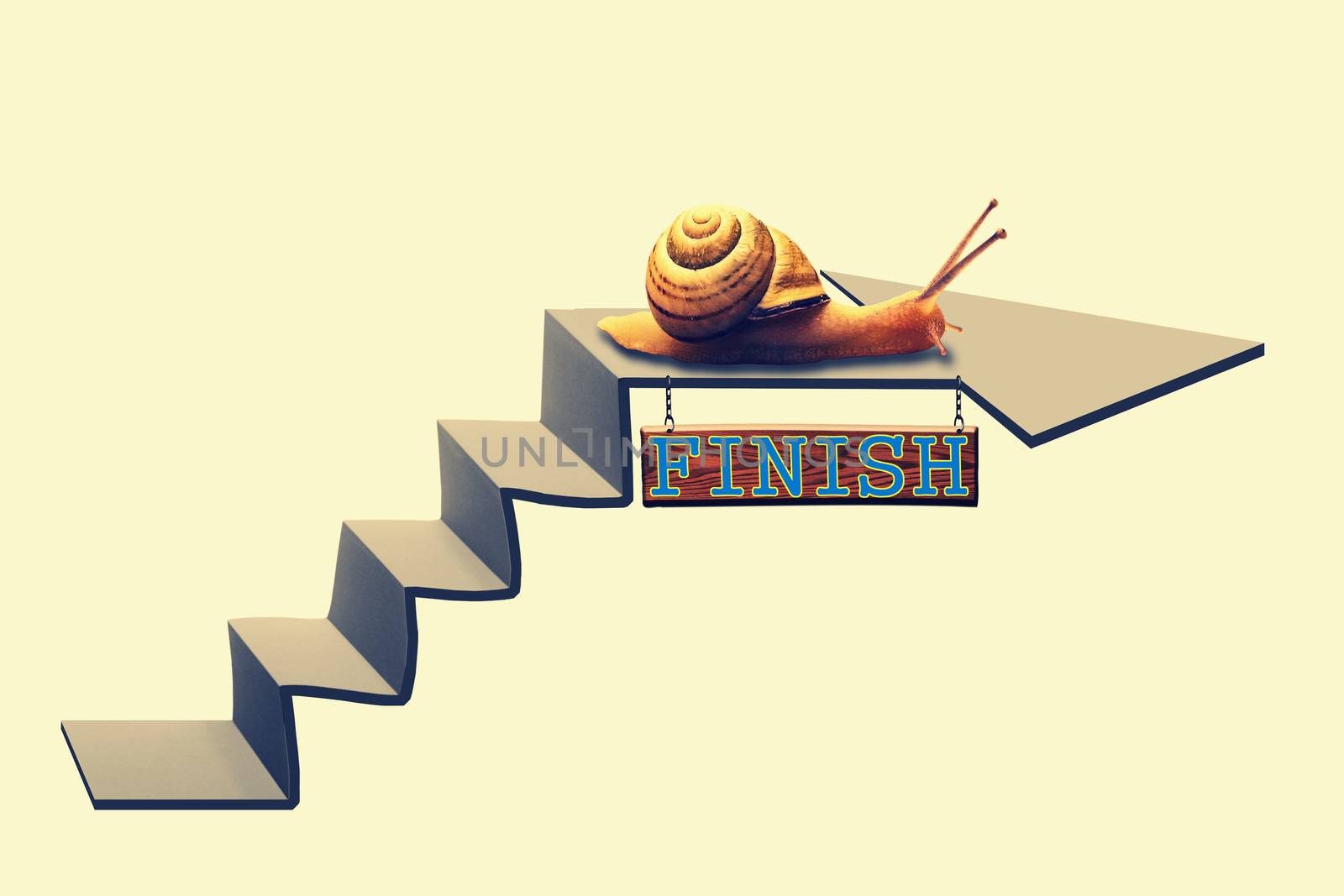 Snail on Staircase by yands