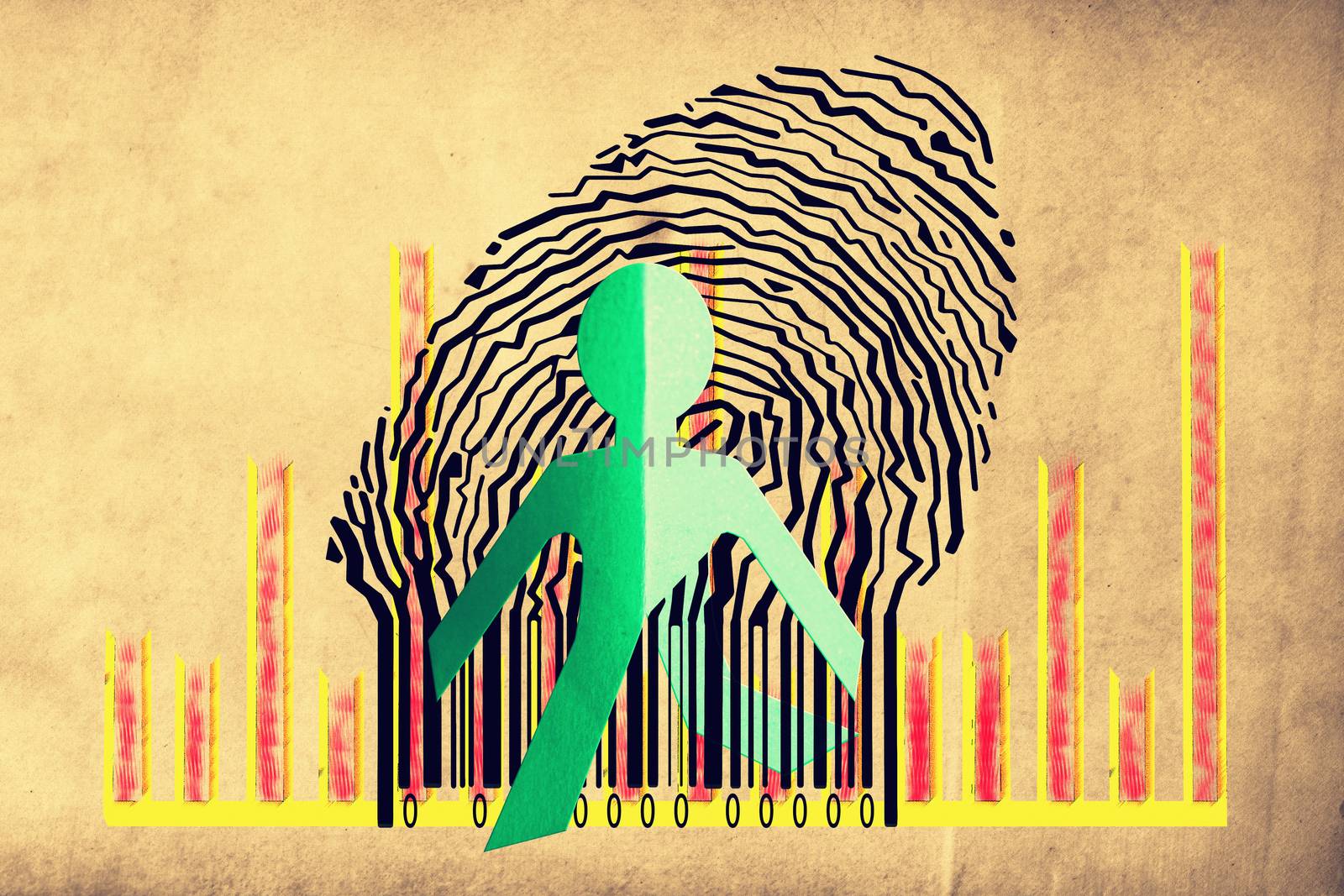 Paperman coming out of a bar code with Business Graph by yands