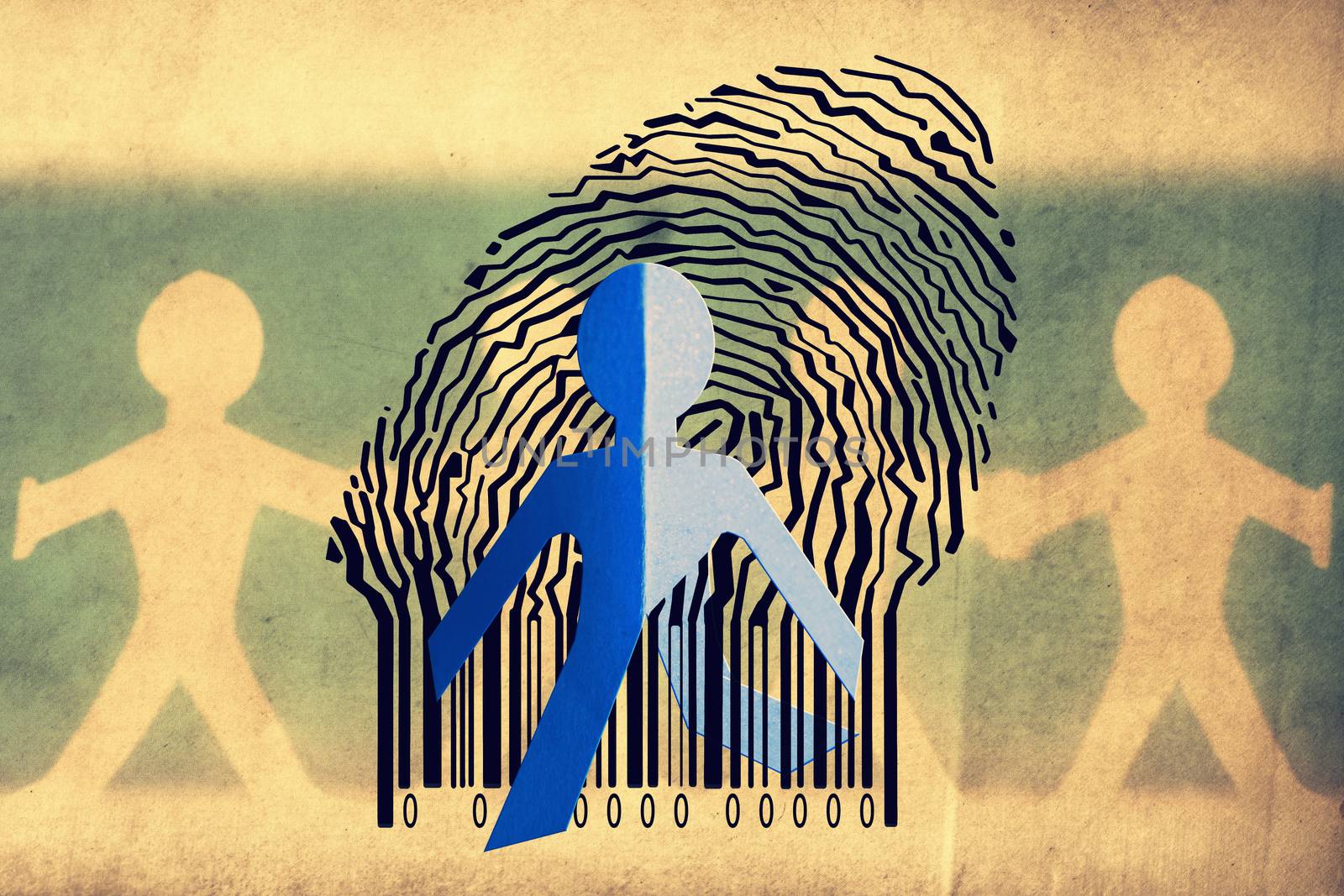 Paperman coming out of a bar code to go out by yands