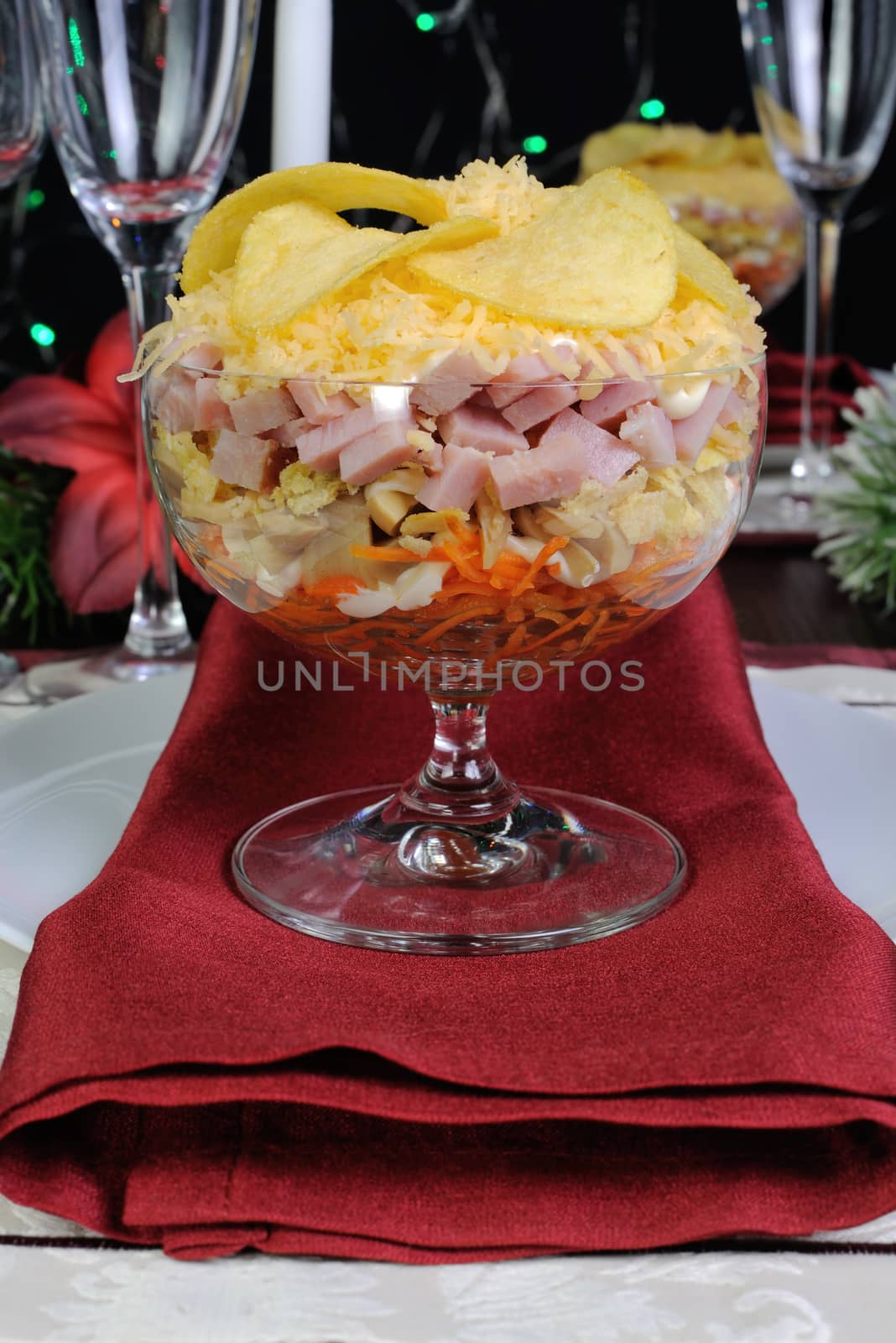 layered salad in a glass by Apolonia