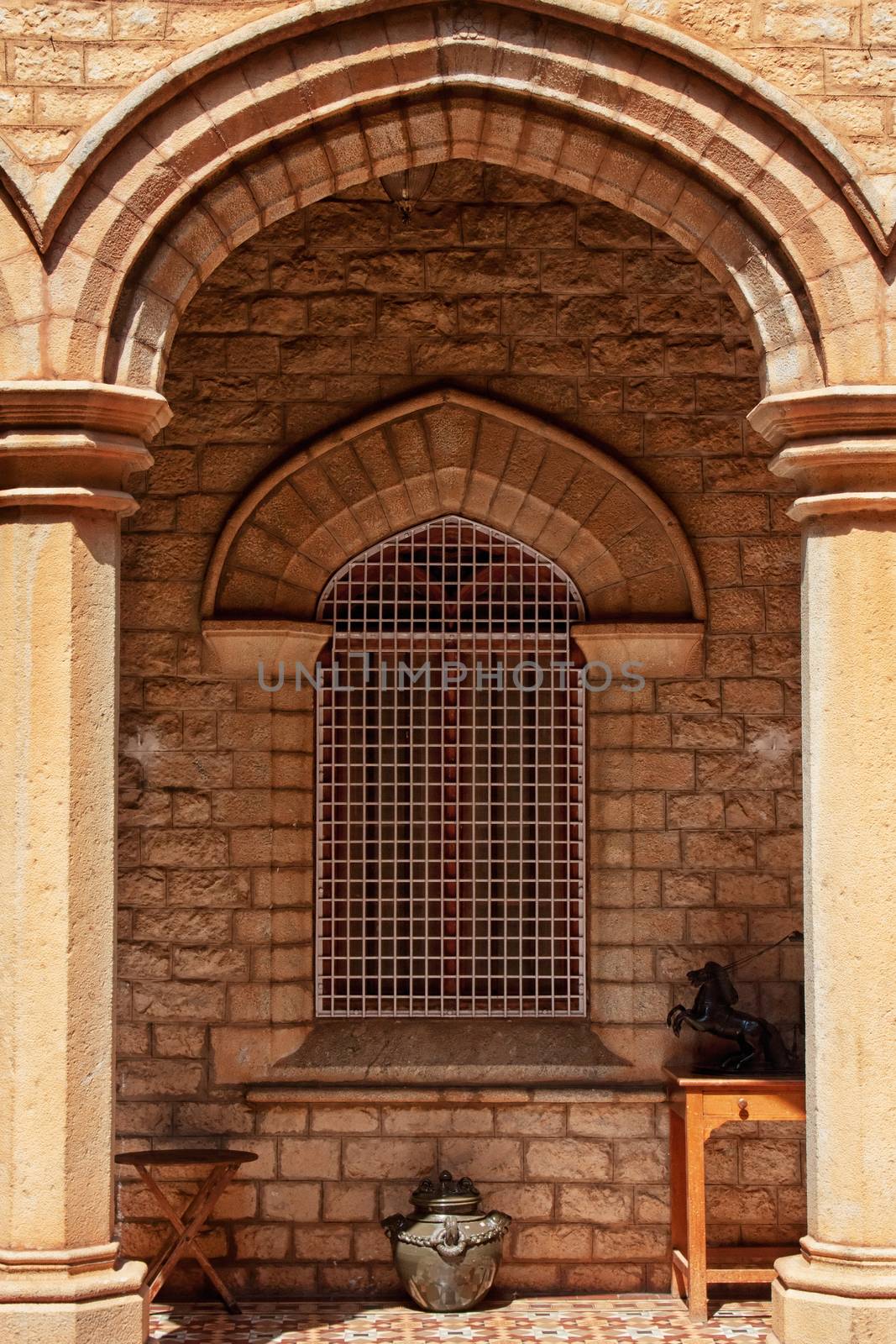 Window in old indian palace