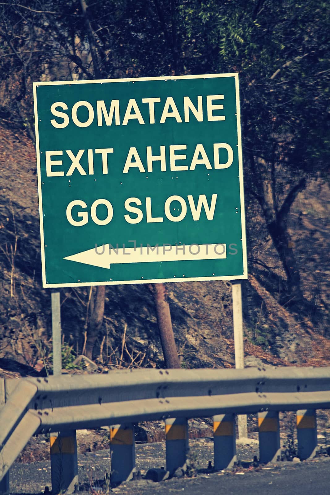 Exit Ahead, Go Slow Board