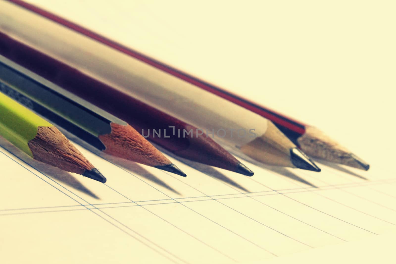 Pencils on paper by yands