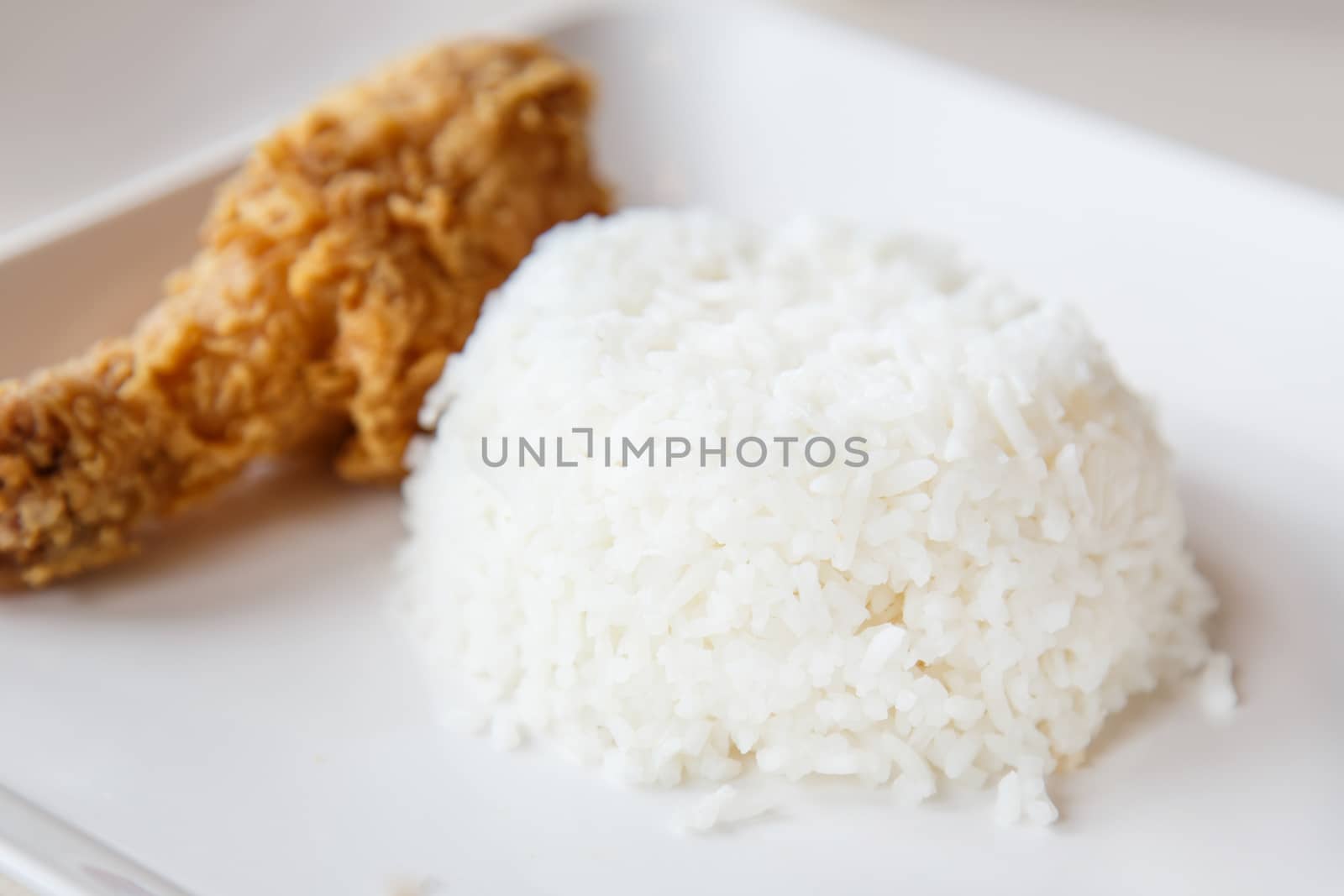 Fried chicken with Rice