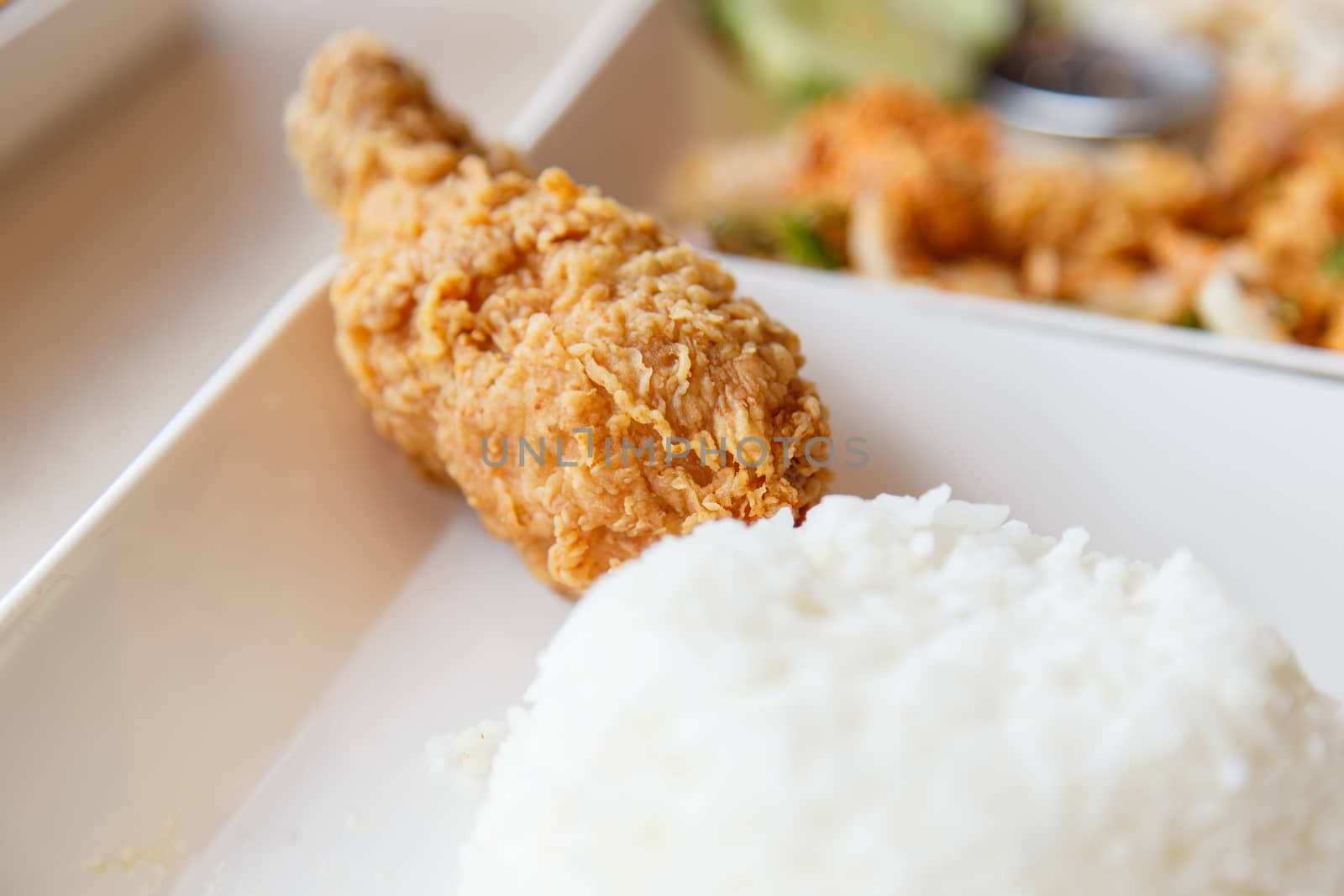 Fried chicken with Rice