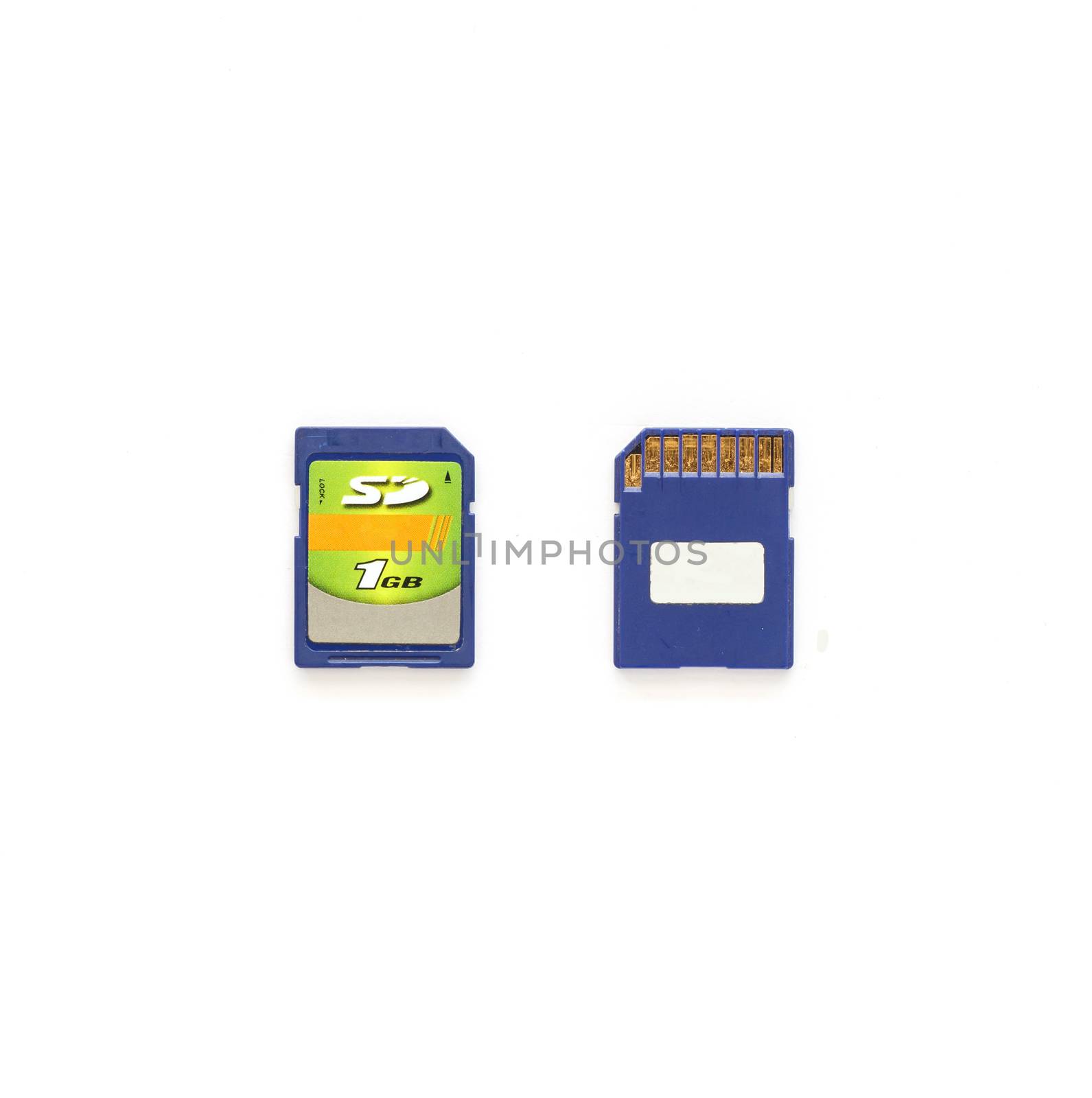 memory cards isolated on the white background