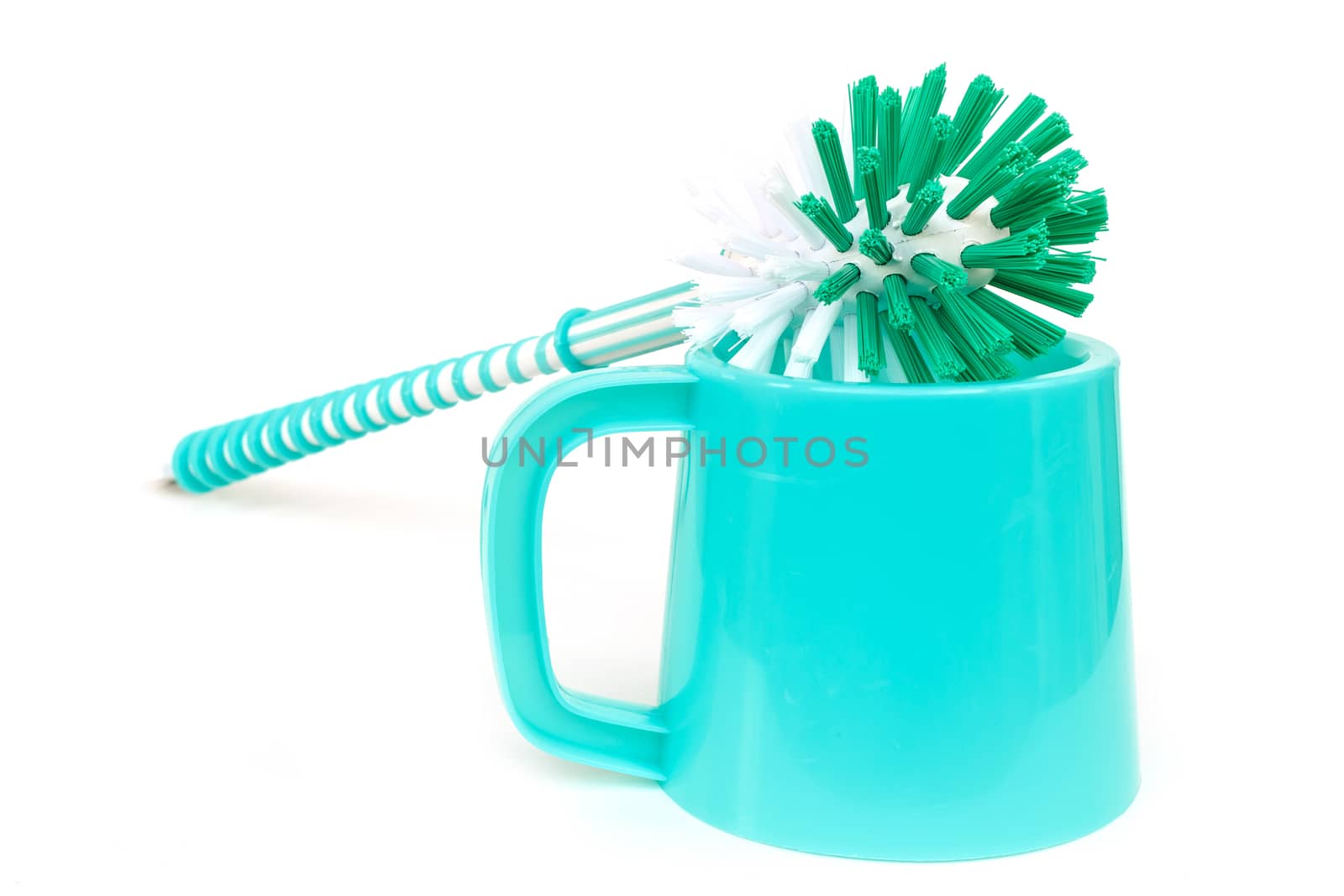 Cleaning brush isolated on white background