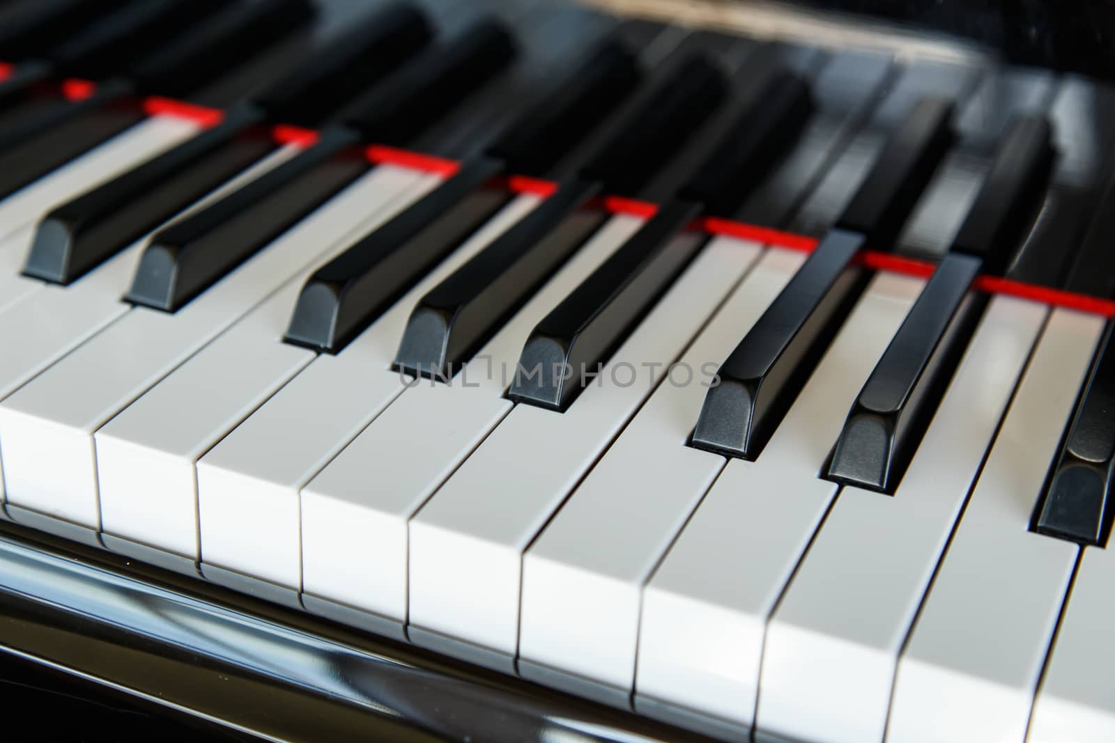 Close up  piano keys