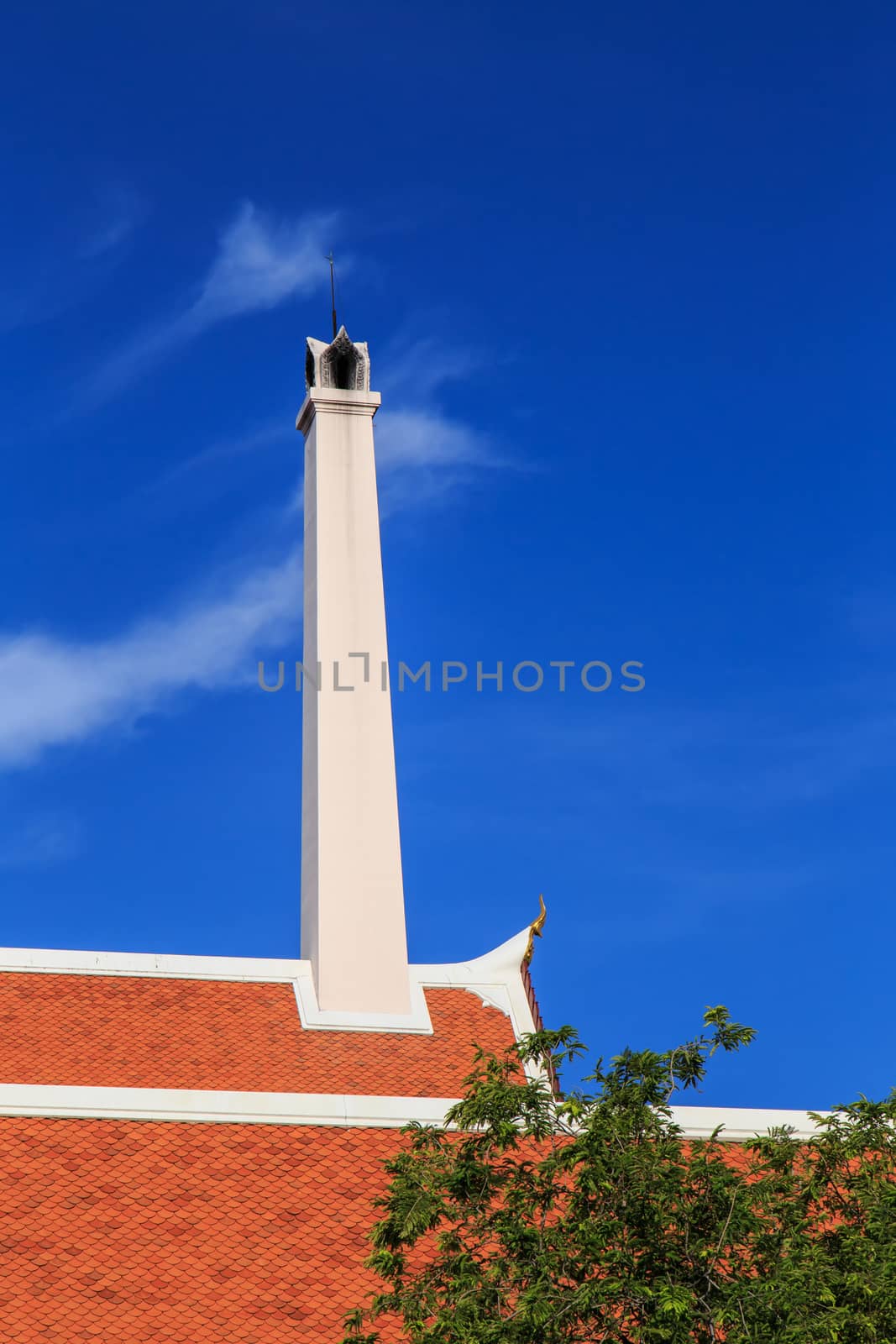 Thai Monk Crematory with blue sky