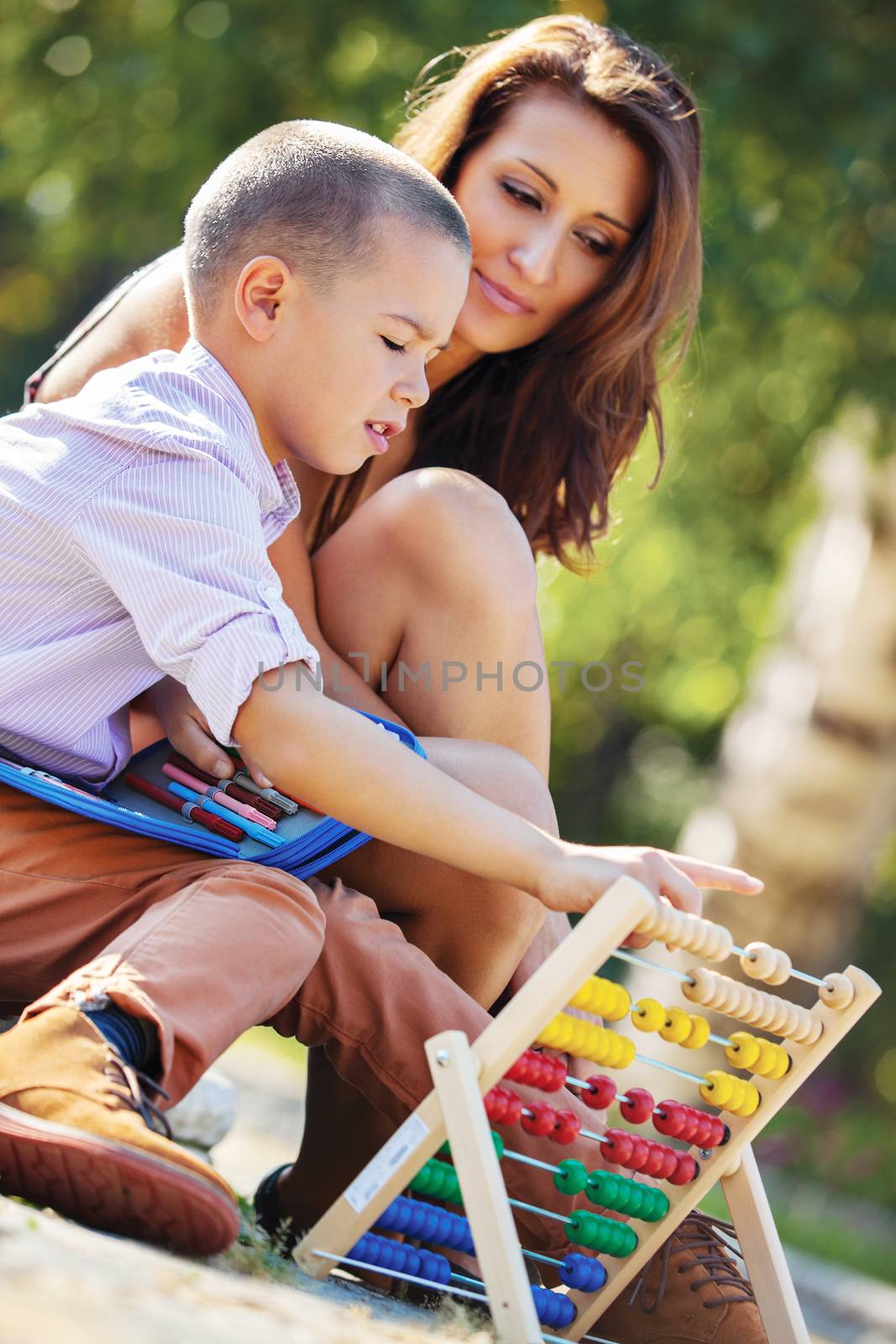 mother son abacus by vilevi