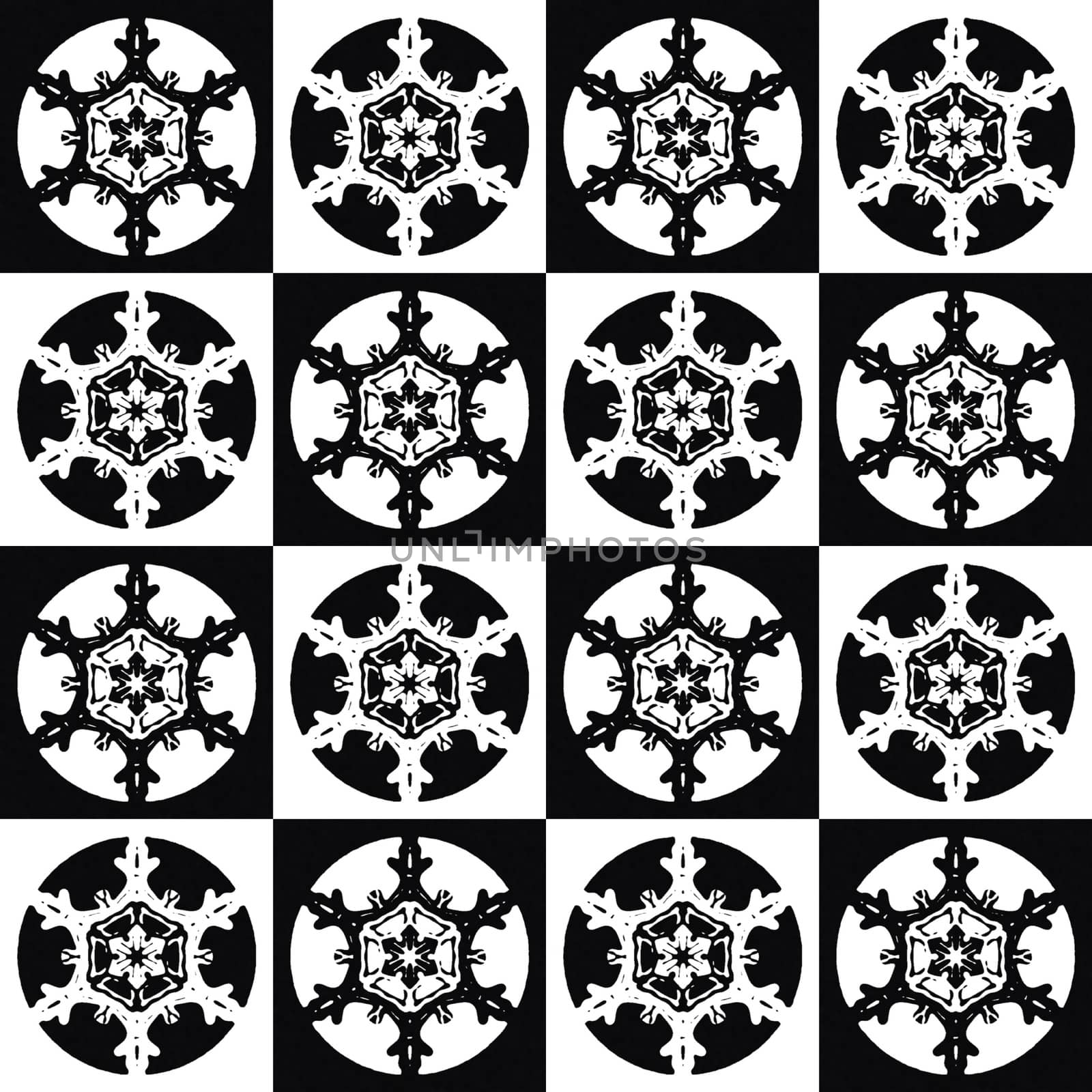 Digital computer graphic - decorative ornament with a snowflakes for design.