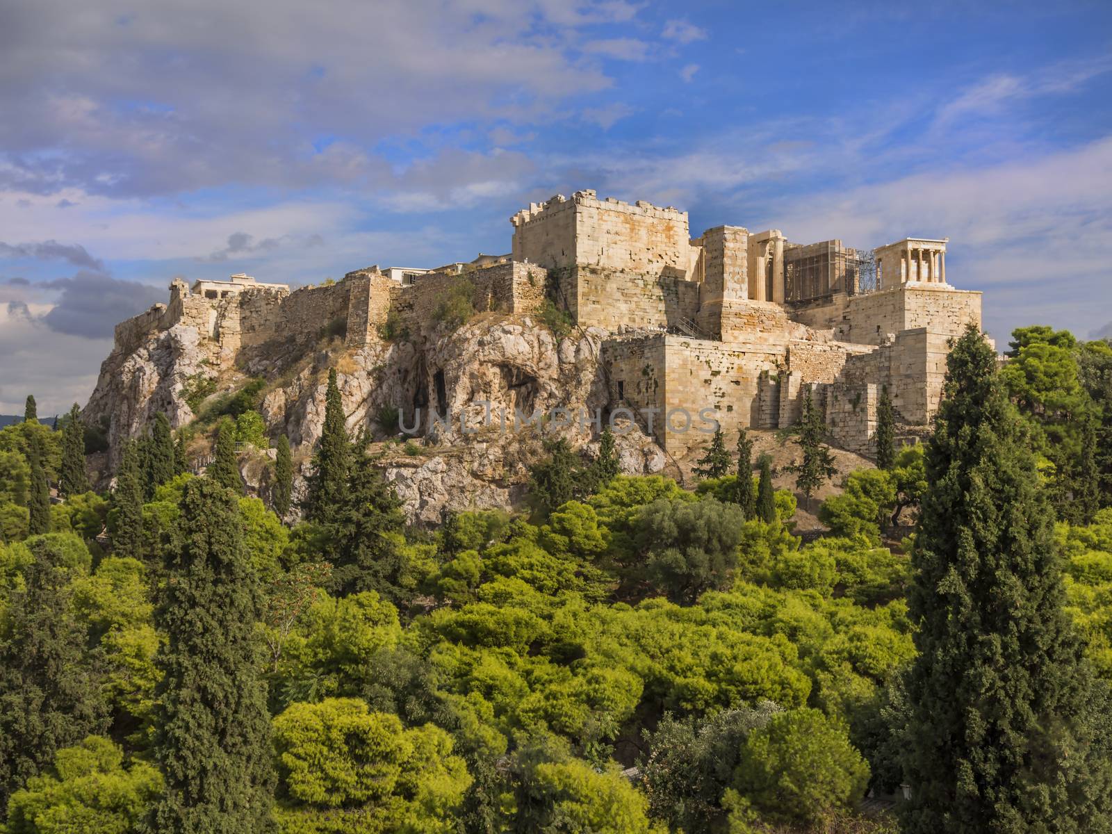 Ancient acropolis in Athens, Greece