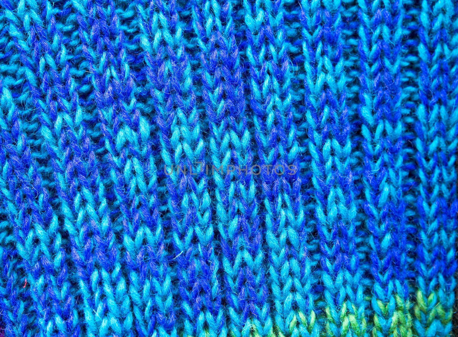 Blue and turquoise wool fabric as a background