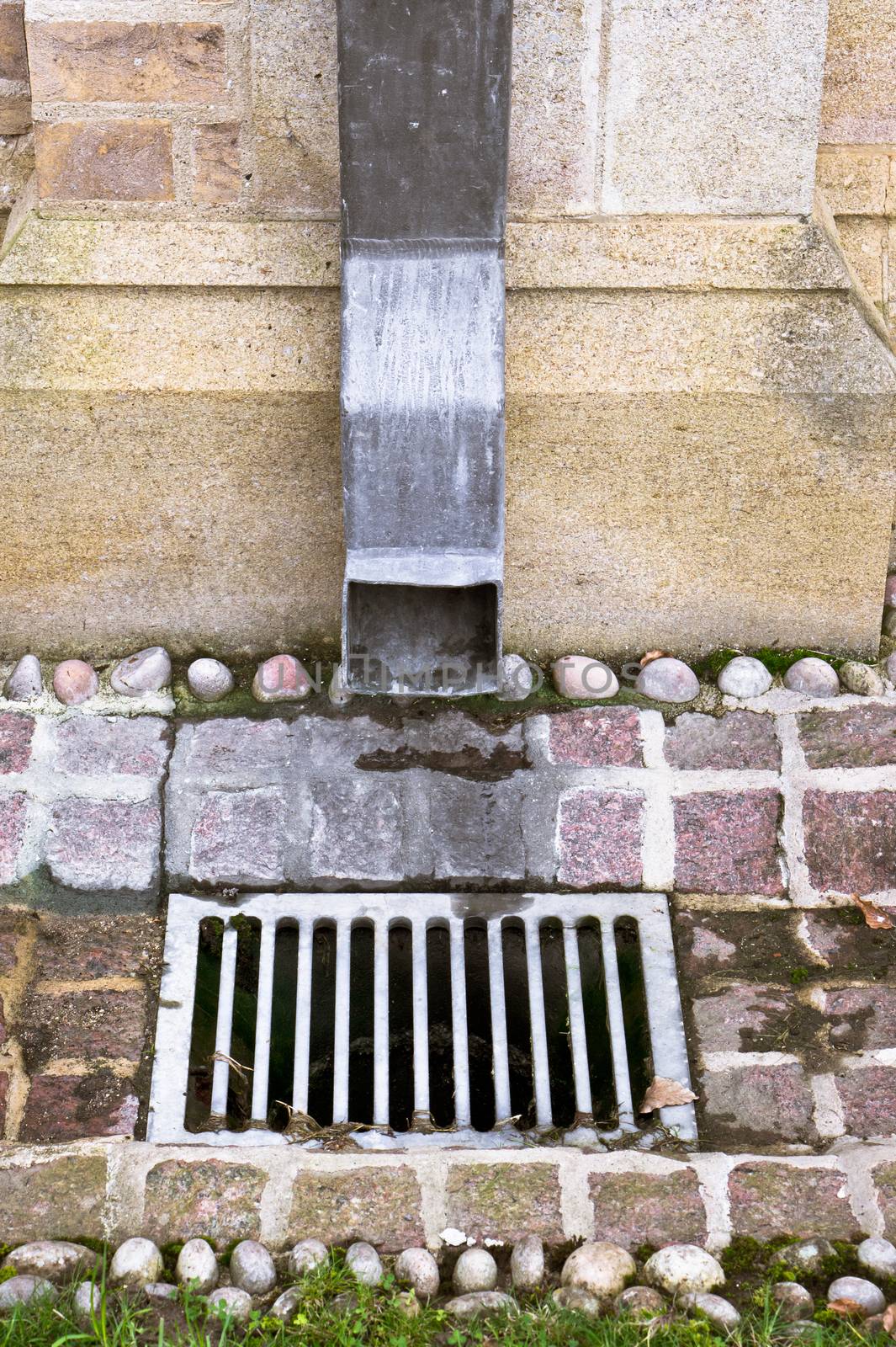 Close up of part of a drain