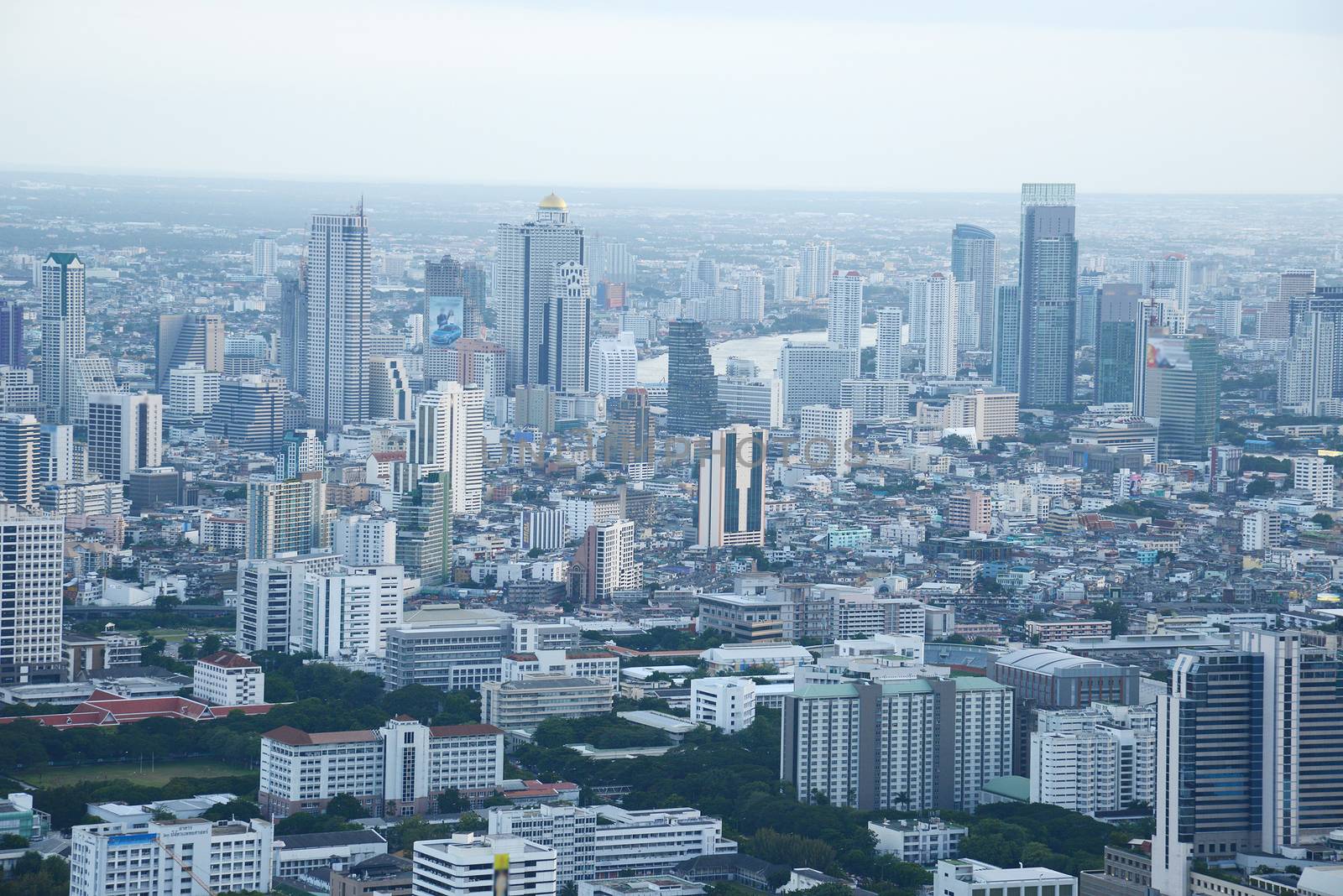 bangkok cityscape by porbital