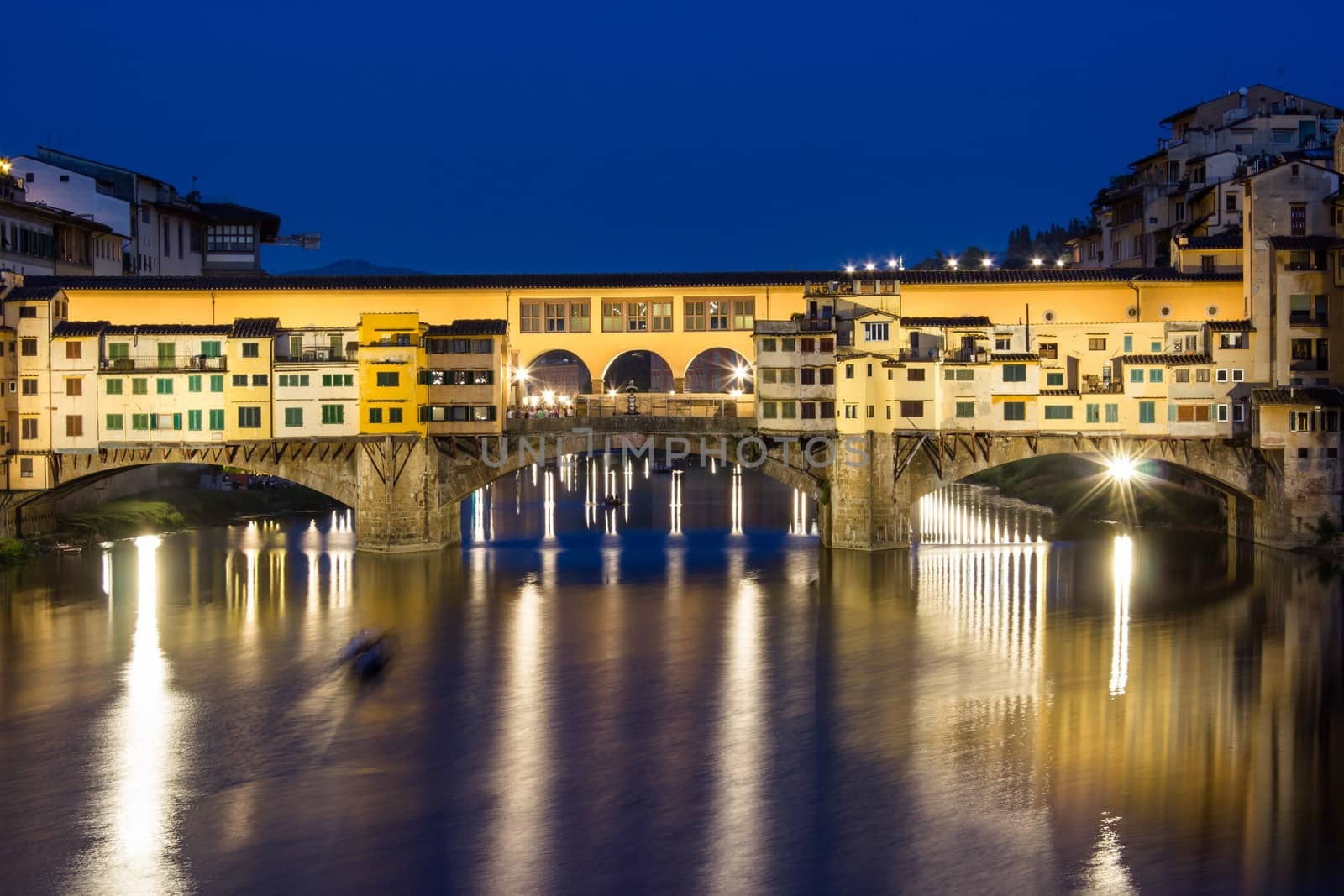 Old Bridge, the most famous bridge in Florence, Tuscany