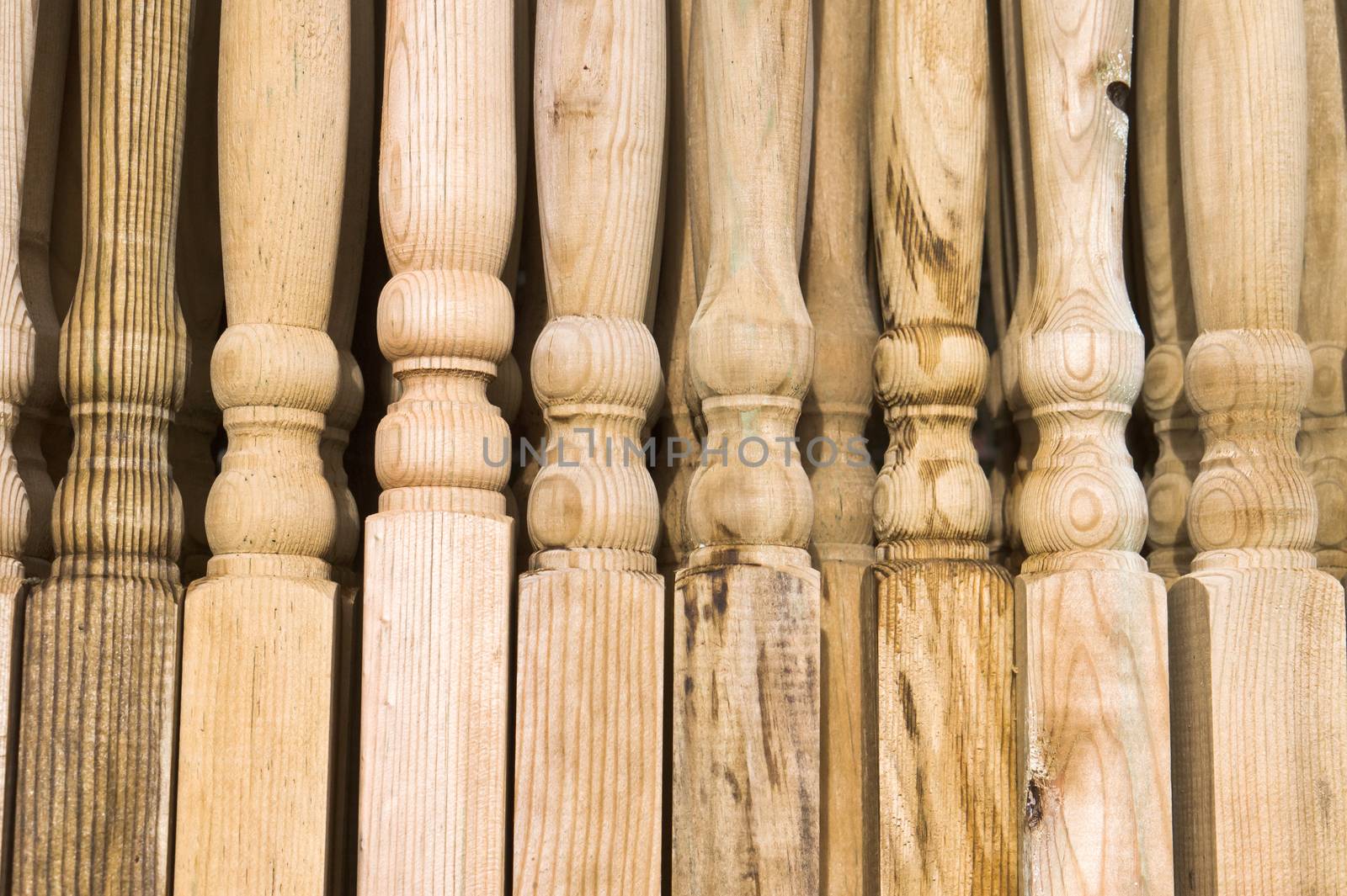 Wooden posts as a background image