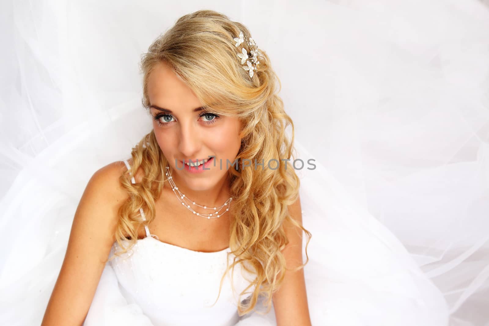 Beauty Bride in wedding dress 