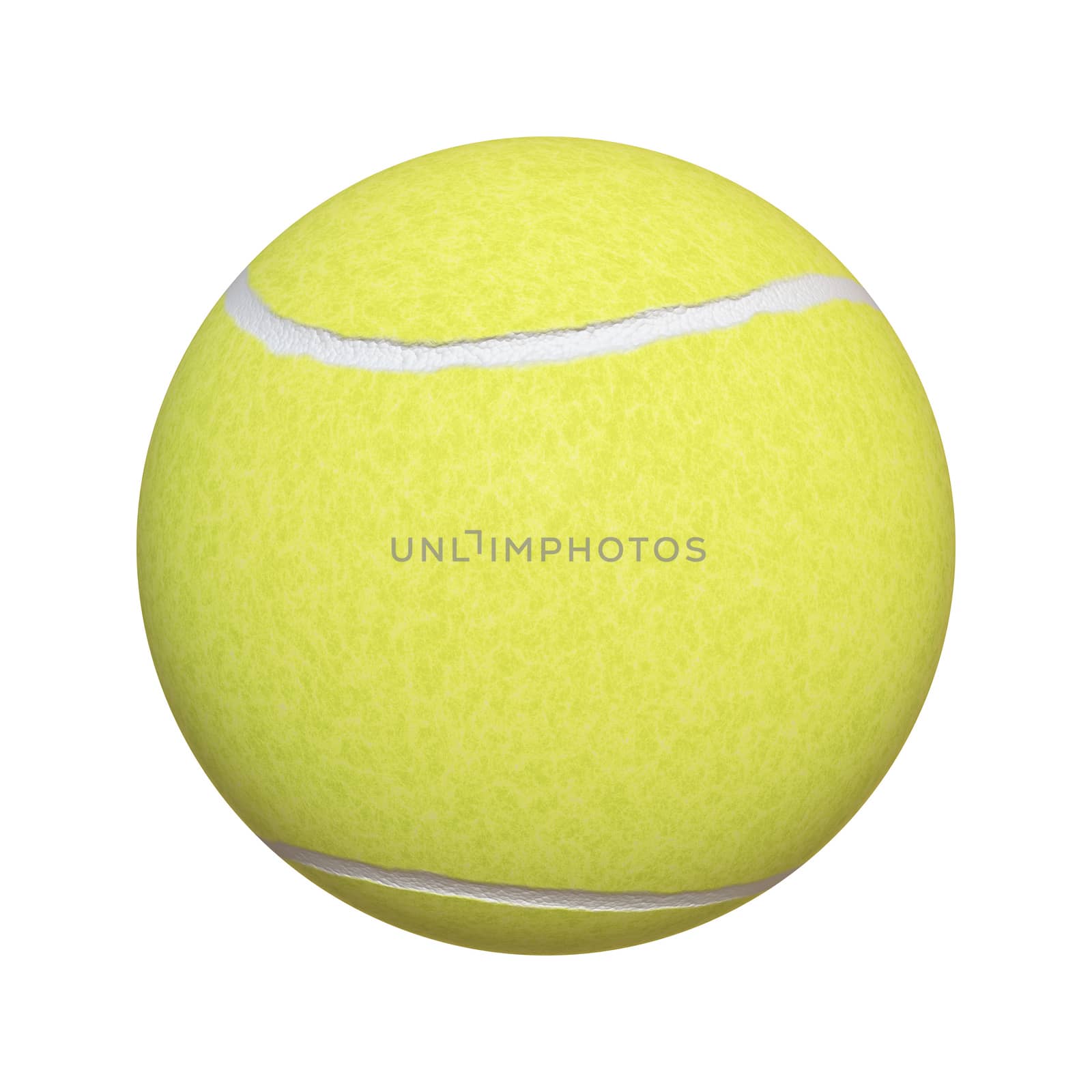 An image of a typical tennis ball isolated on white