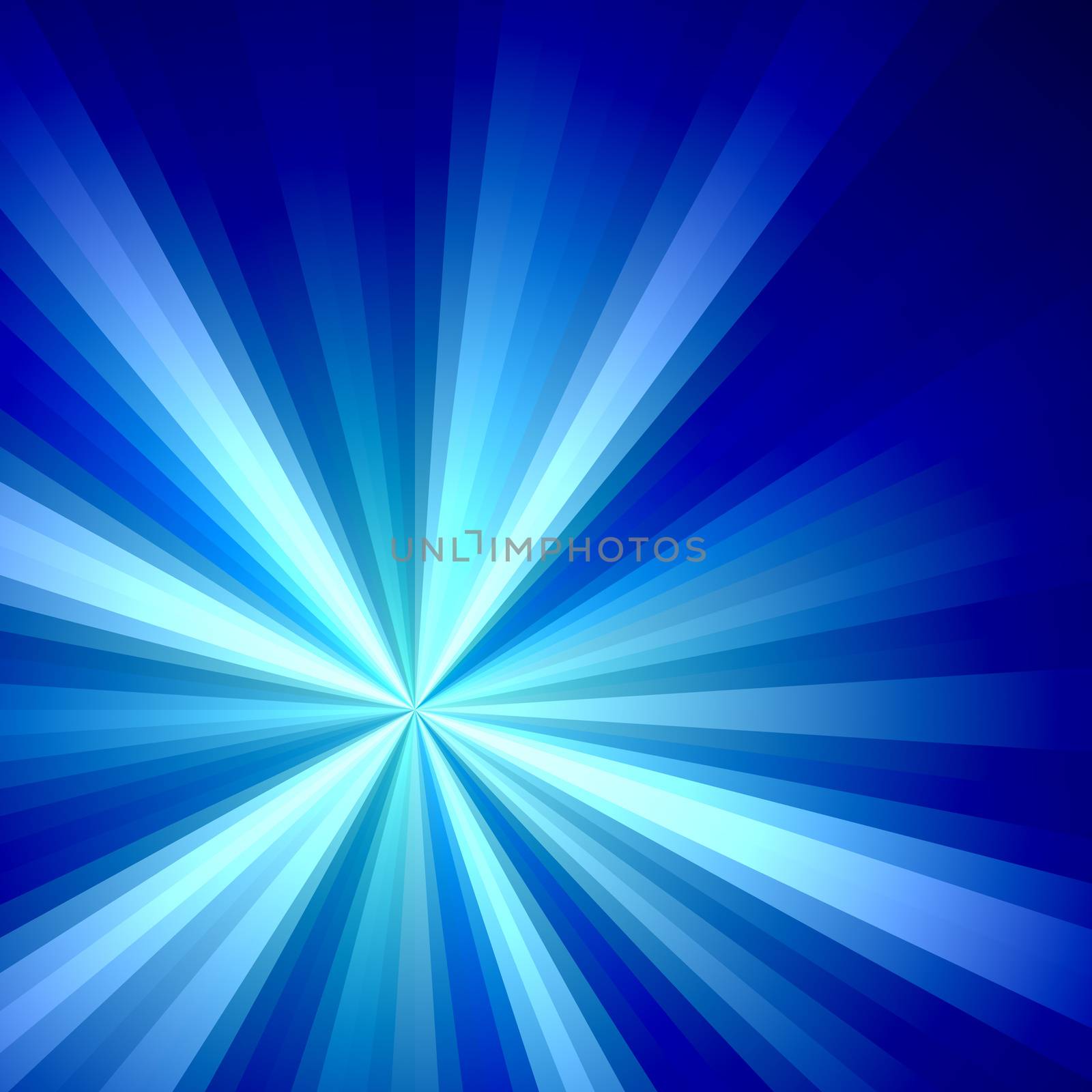 Blue Solar Burst Illustration by graficallyminded
