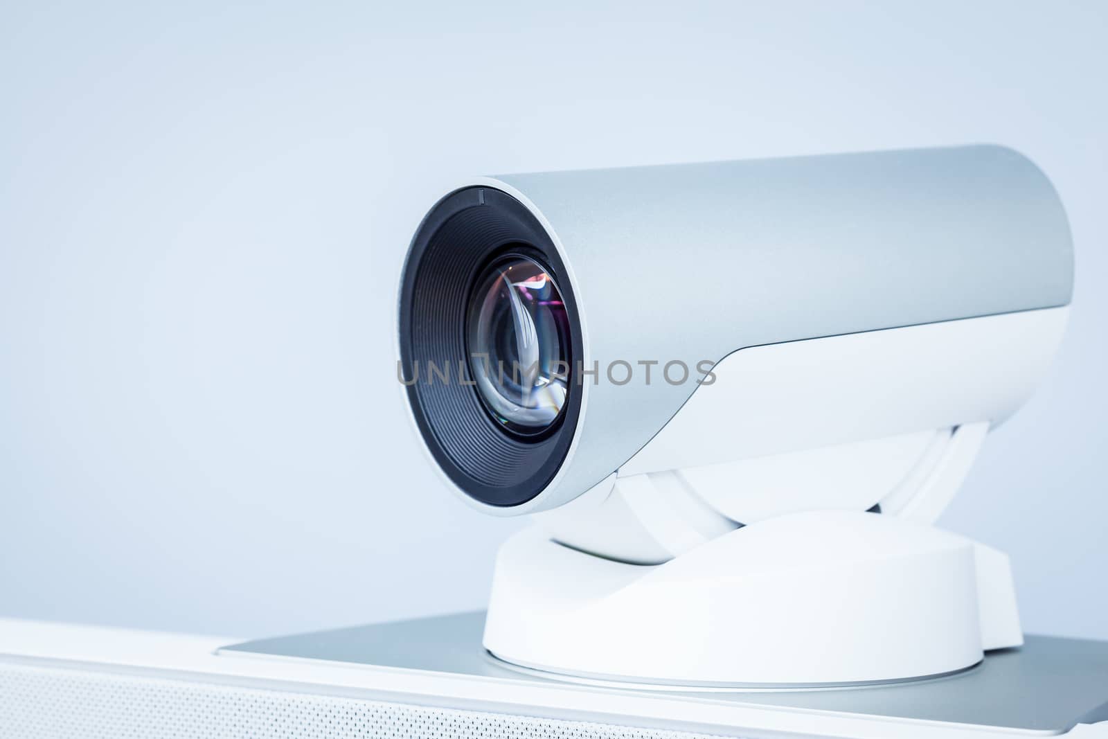 teleconference, video conference or telepresence camera closeup by FrameAngel