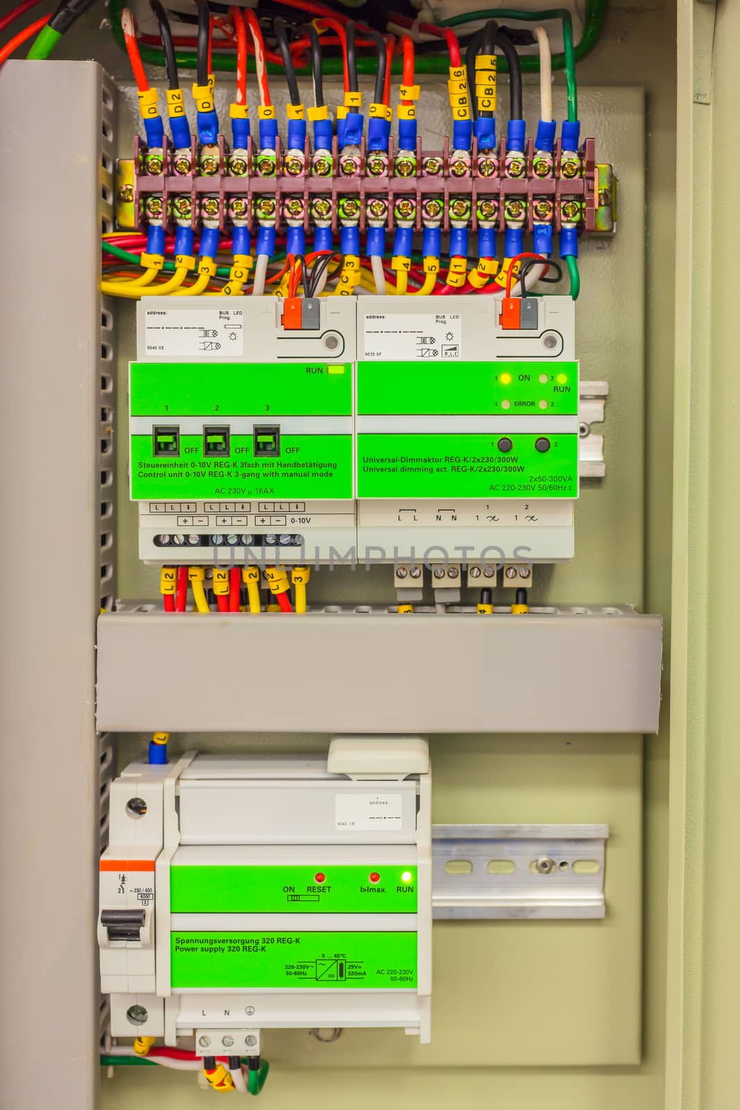 Electrical panel line, controls and switches, safety concept by FrameAngel